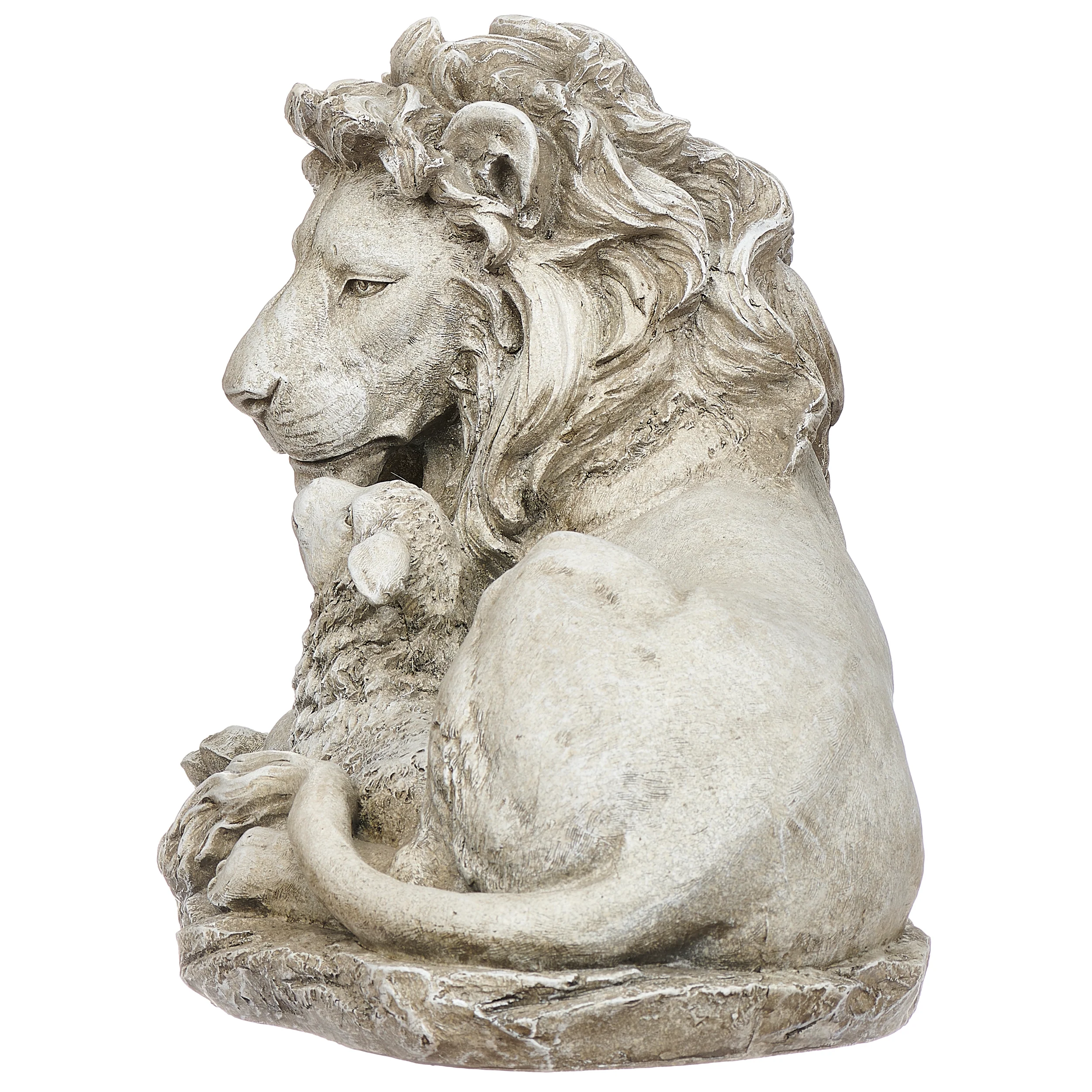 Joseph's Studio Lion & Lamb Garden Statue - Image 4