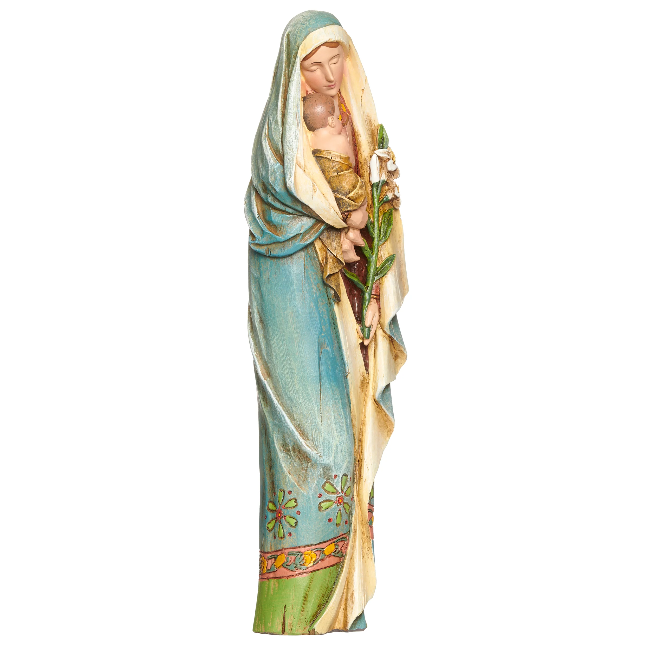 Joseph's Studio Madonna & Child with Lily Figure - Renaissance Collection - Image 2