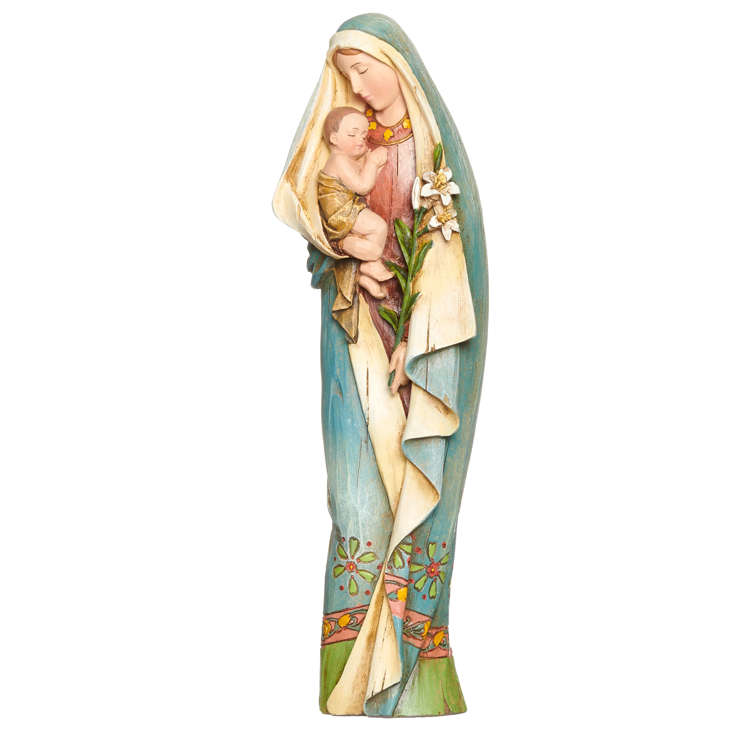 Joseph's Studio Madonna & Child with Lily Figure - Renaissance Collection - Image 4
