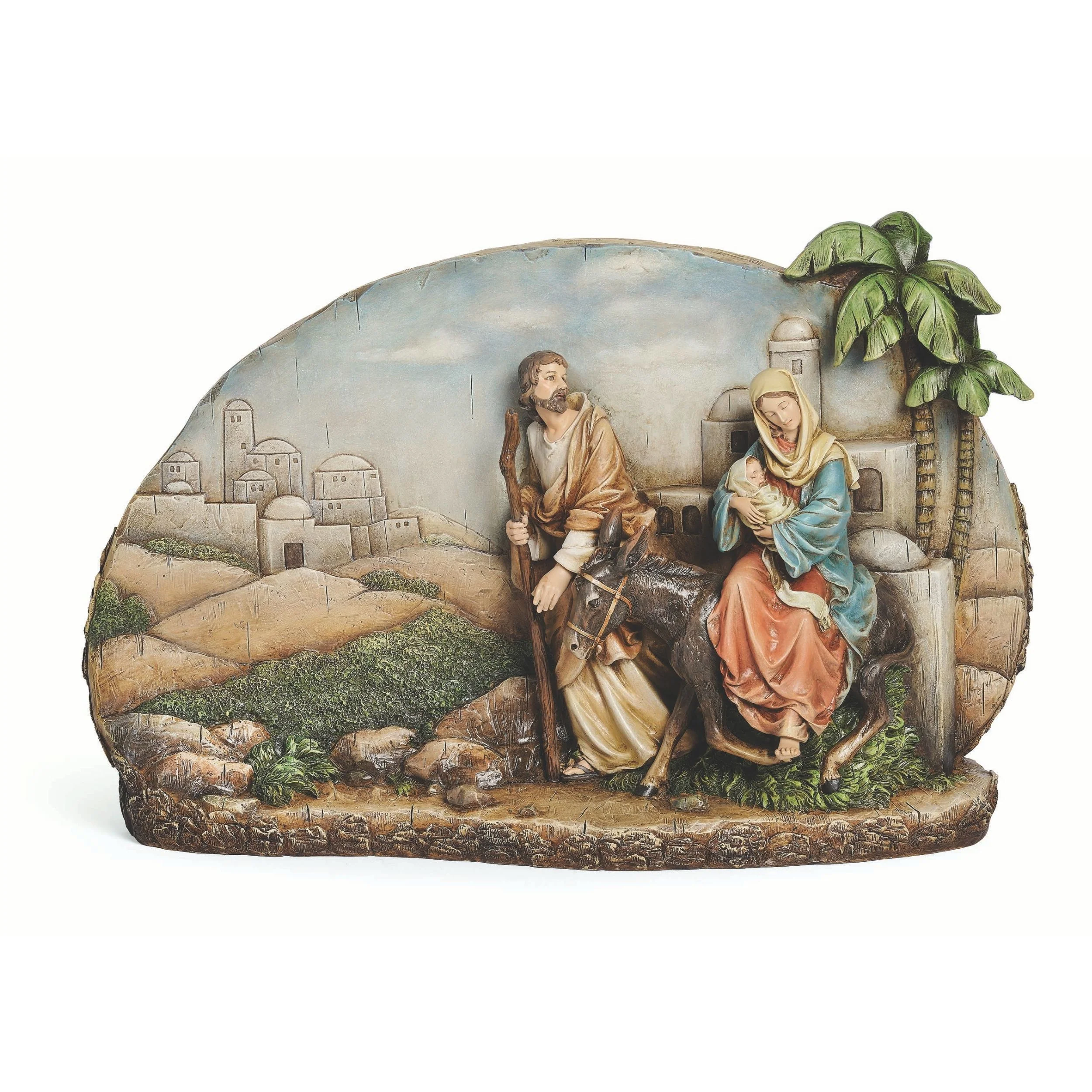 Joseph's Studio Mary and Joseph on Donkey Figure