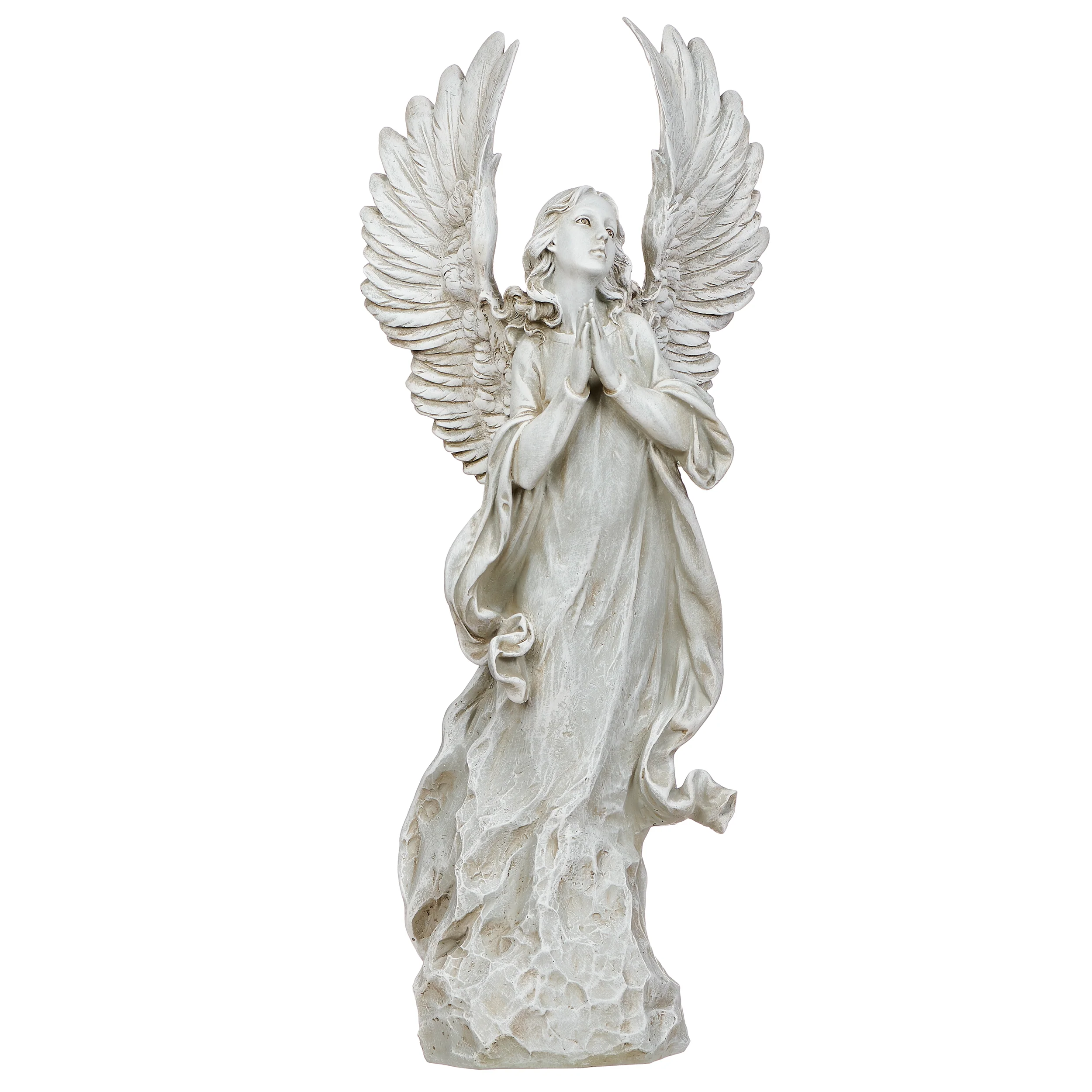Joseph's Studio Praying Angel with Upswept Wings Garden Statue - Image 5