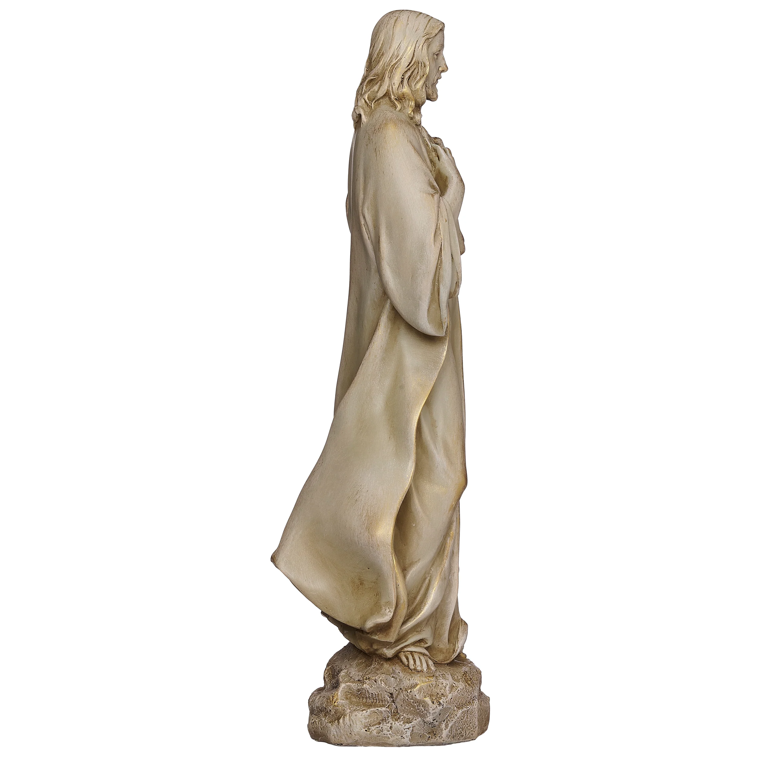 Joseph's Studio Sacred Heart Figure with Antique Gold Finish - Renaissance Collection - Image 2