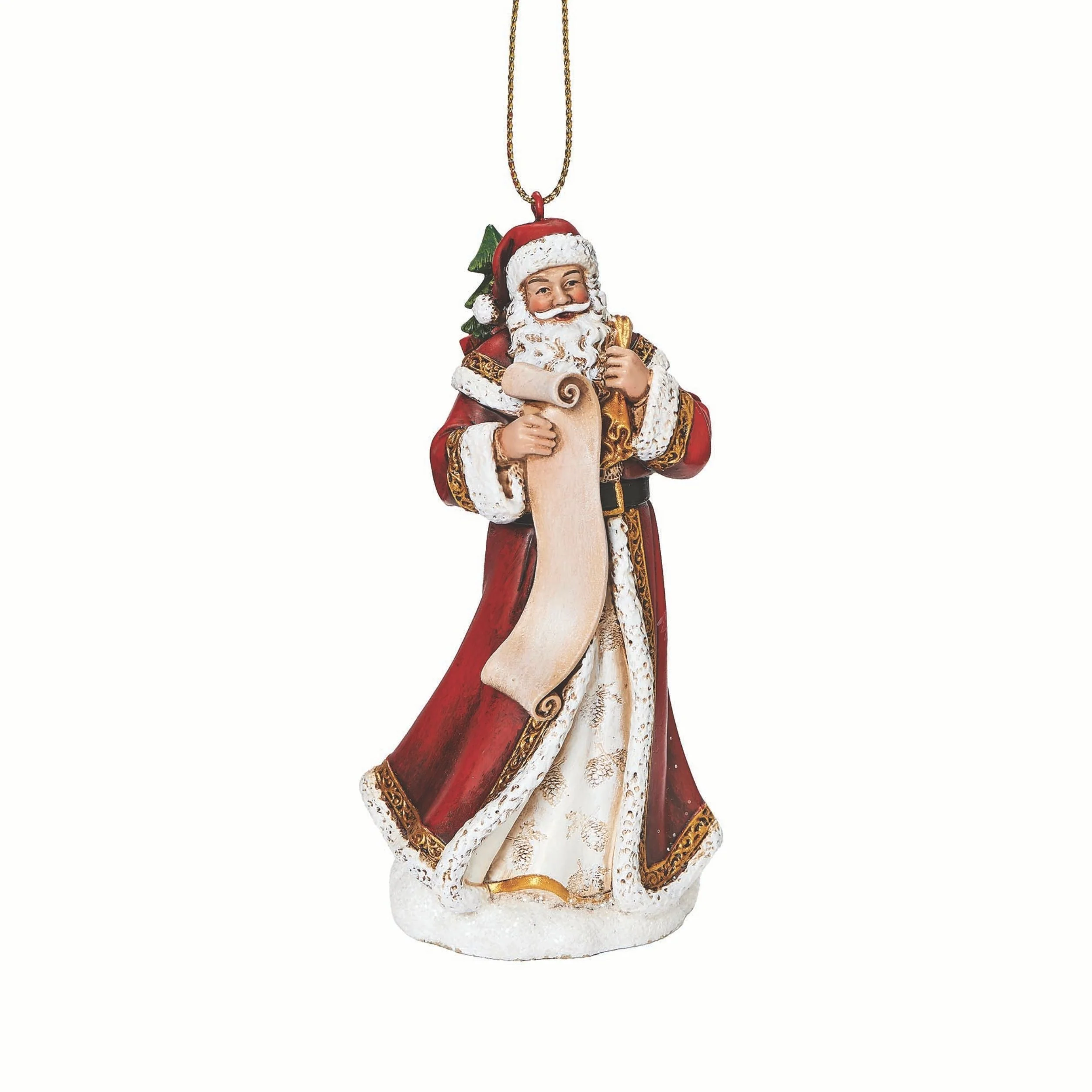 Joseph's Studio Santa Checking His List Ornament
