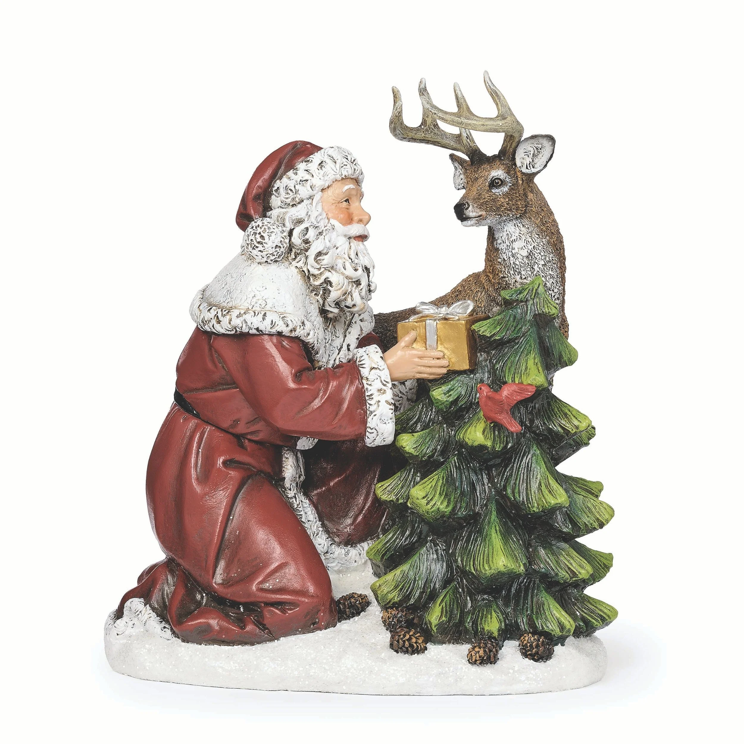 Joseph's Studio Santa with Deer and Tree Figure