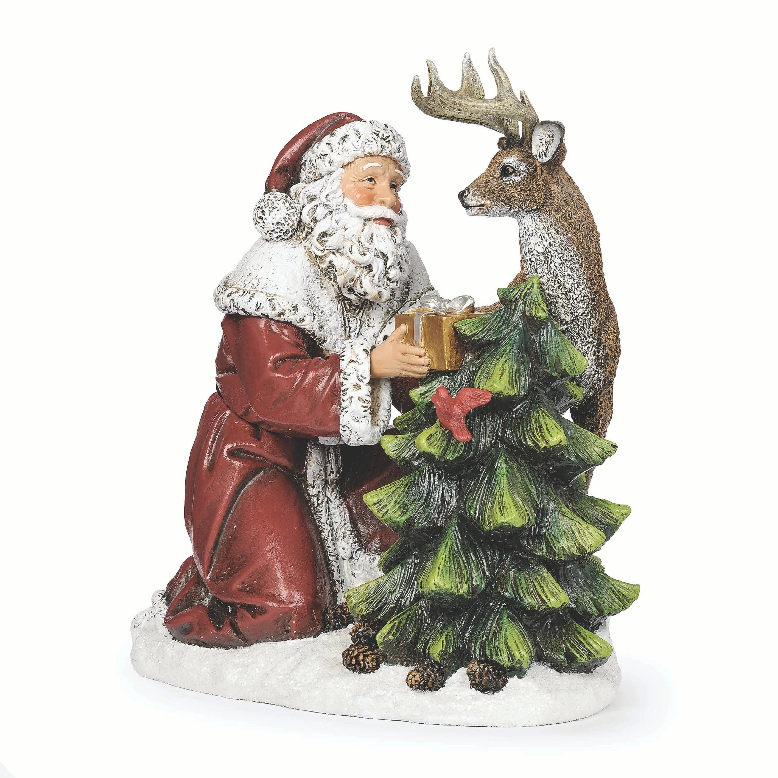Joseph's Studio Santa with Deer and Tree Figure - Image 2