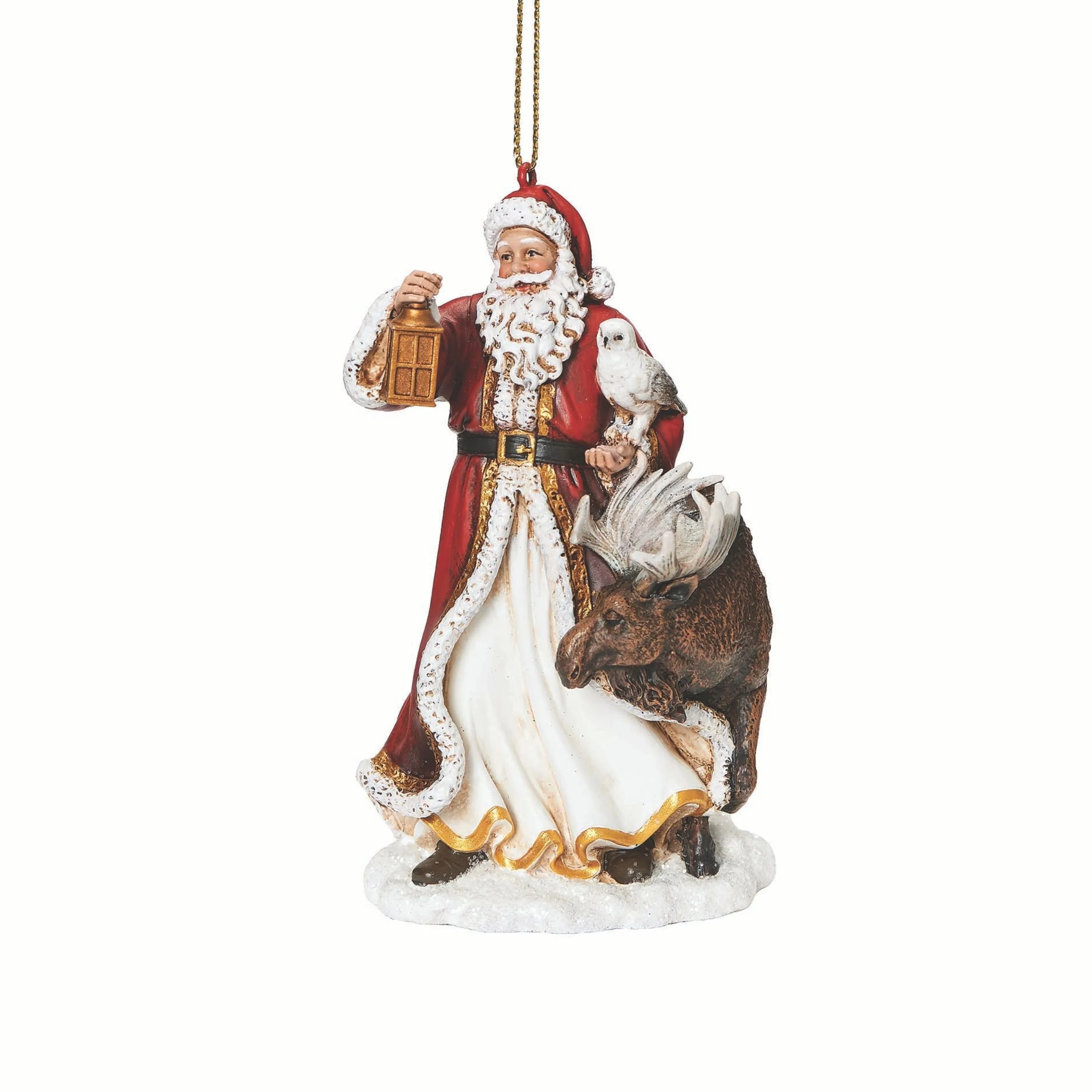 Joseph's Studio Santa with Moose Ornament