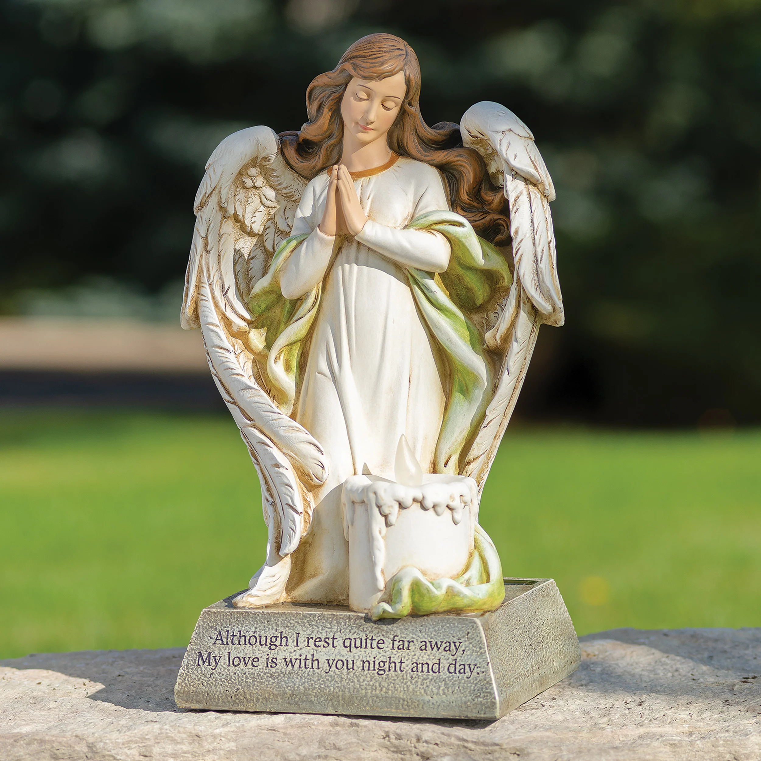 Joseph's Studio Solar Angel Memorial Garden Statue