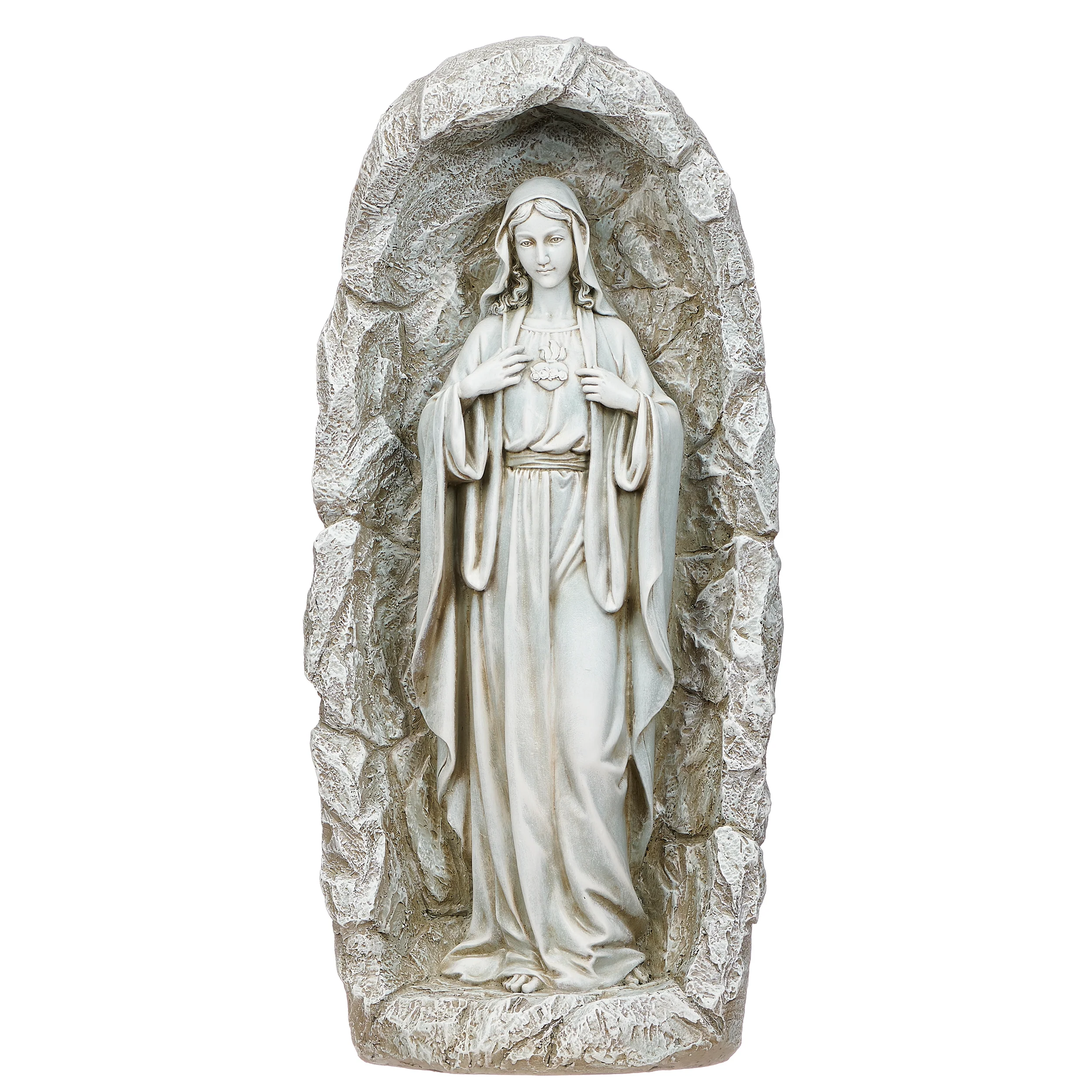 Joseph's Studio Solar Immaculate Heart Garden Statue - Image 5