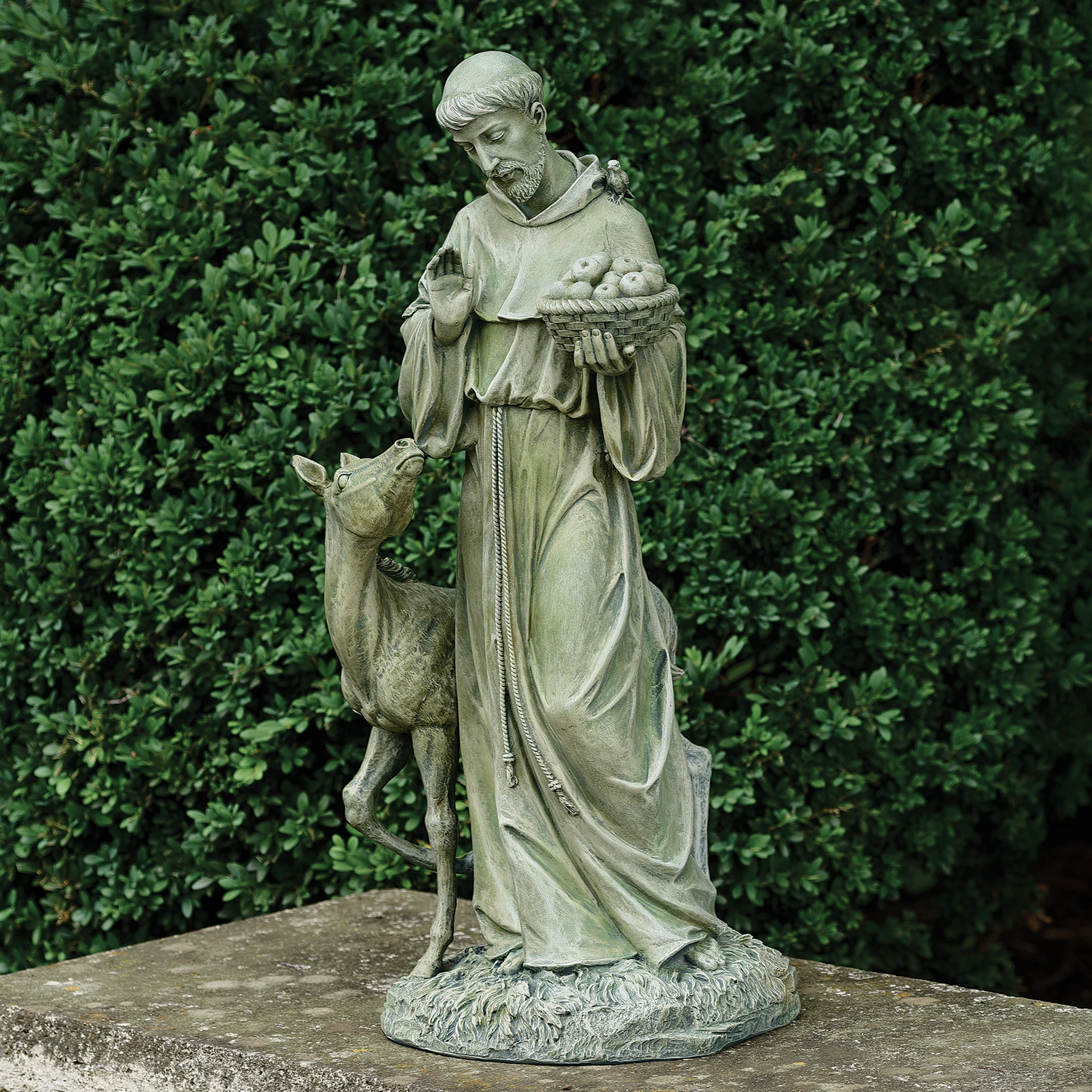 Joseph's Studio St. Francis with Horse Garden Statue