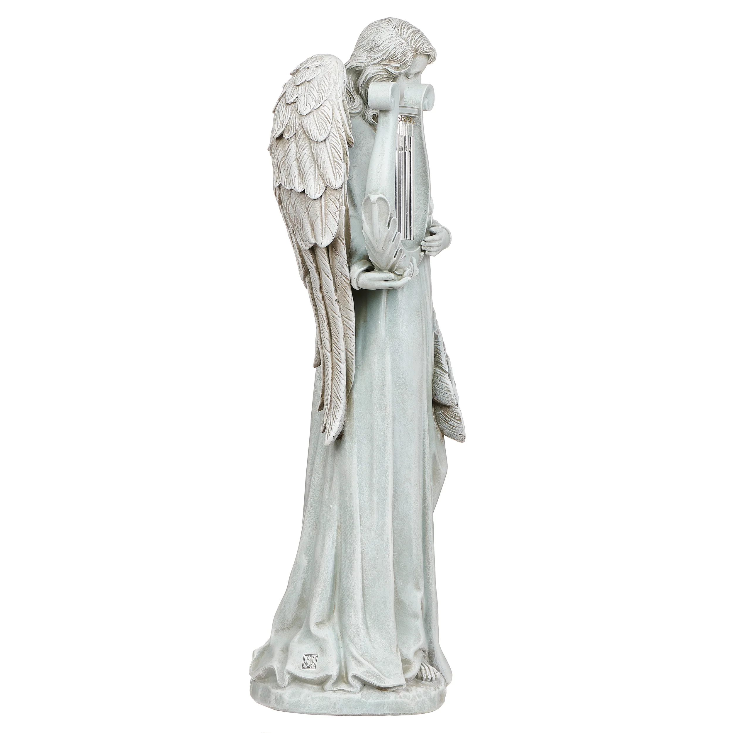 Joseph's Studio Standing Angel with Wind Chimes Garden Statue - Image 2