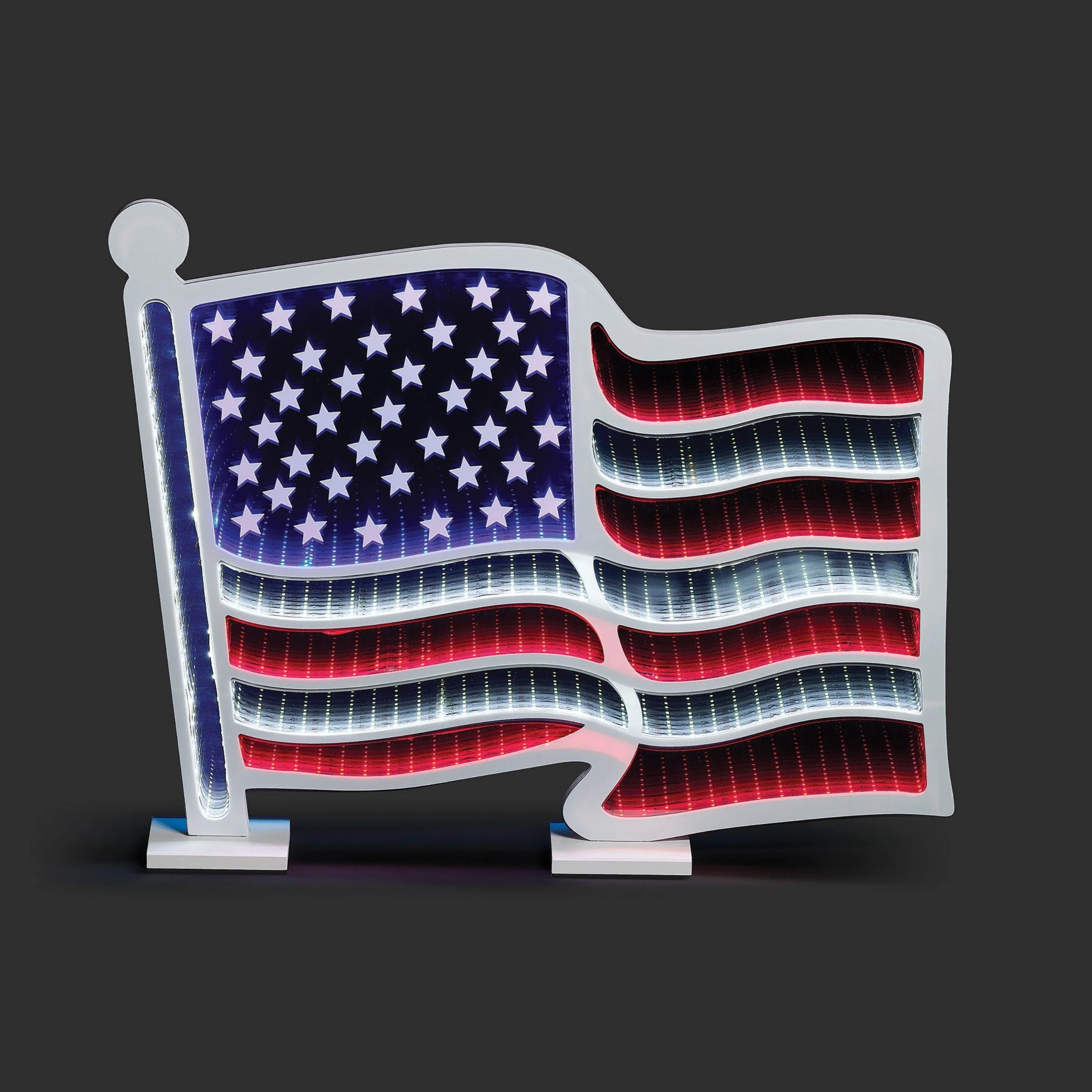 Roman Lights American Flag Eternity Light Table Decor