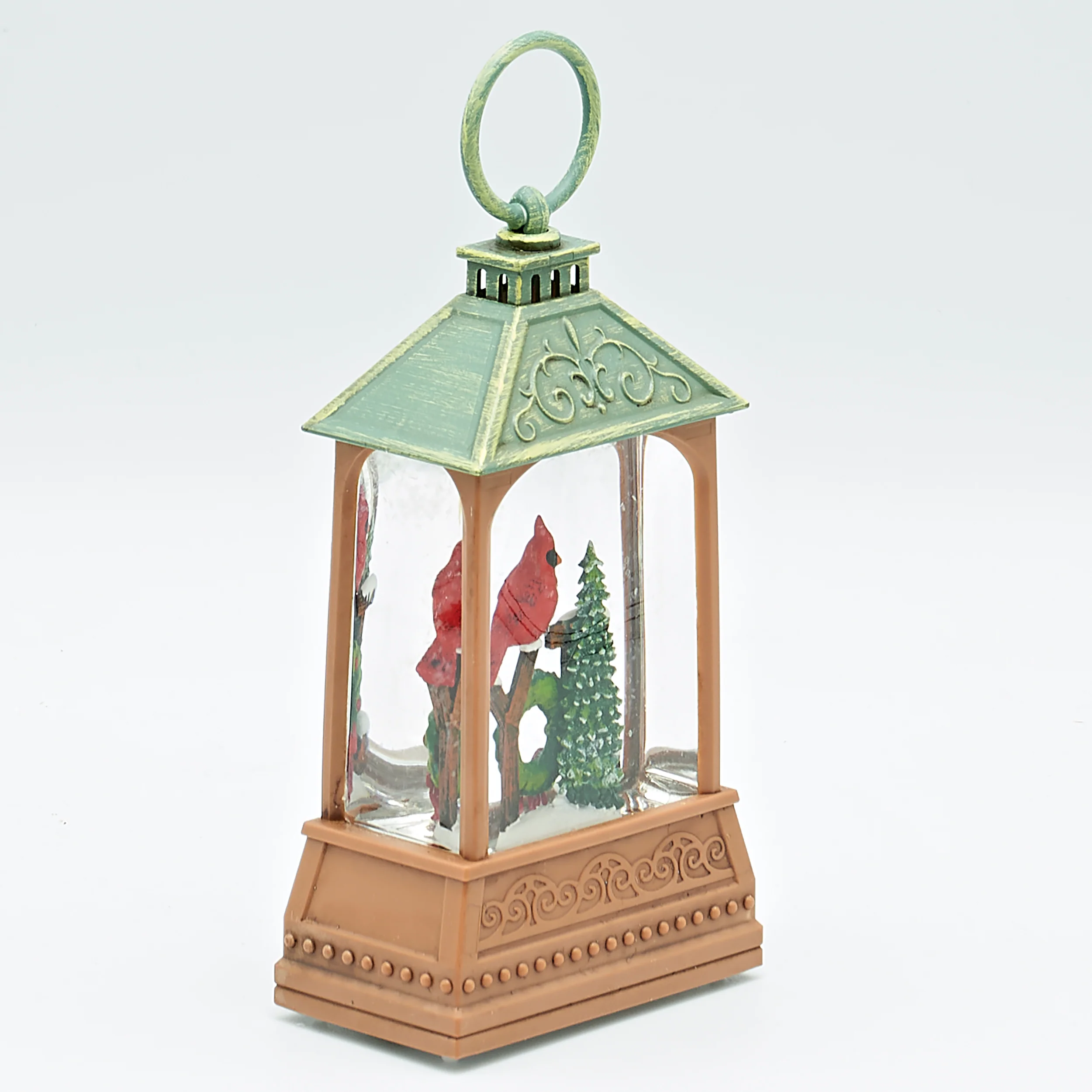 Lighted Cardinal JOY Wreath Lantern – Shimmering Merry Lites - Image 2