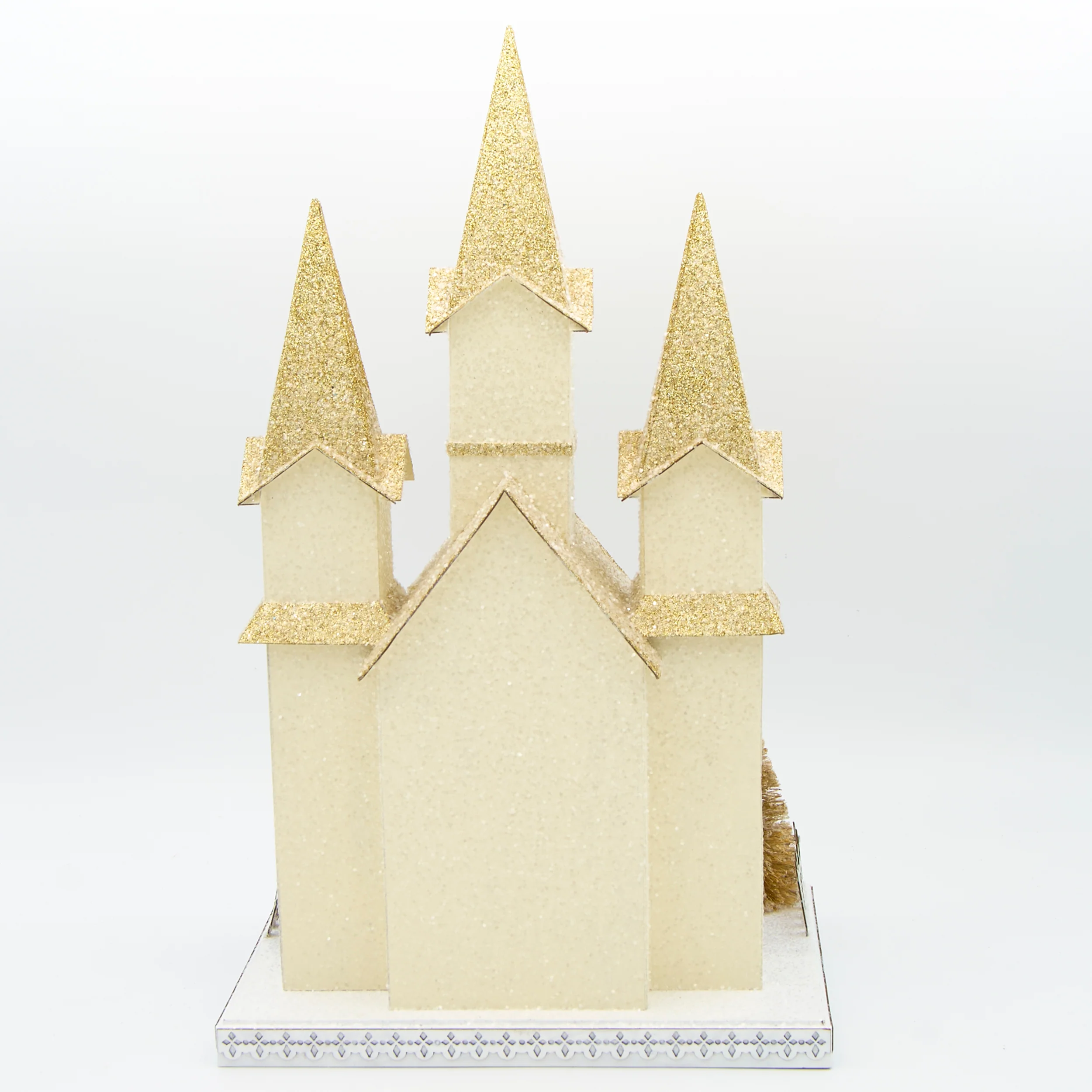 Lighted Church with Stained Glass Windows - Image 3