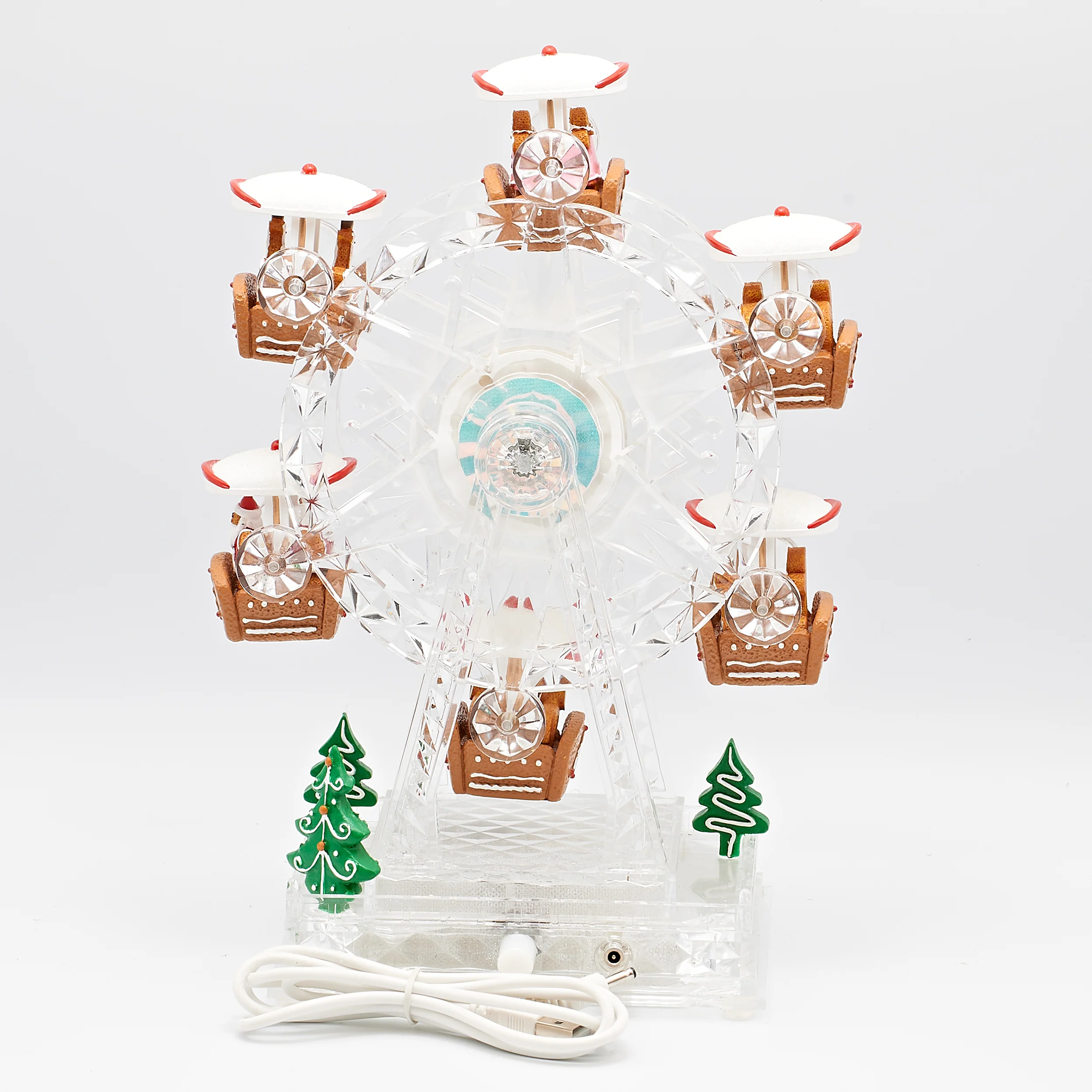 Amusements Lighted & Musical Gingerbread Ferris Wheel - Image 2