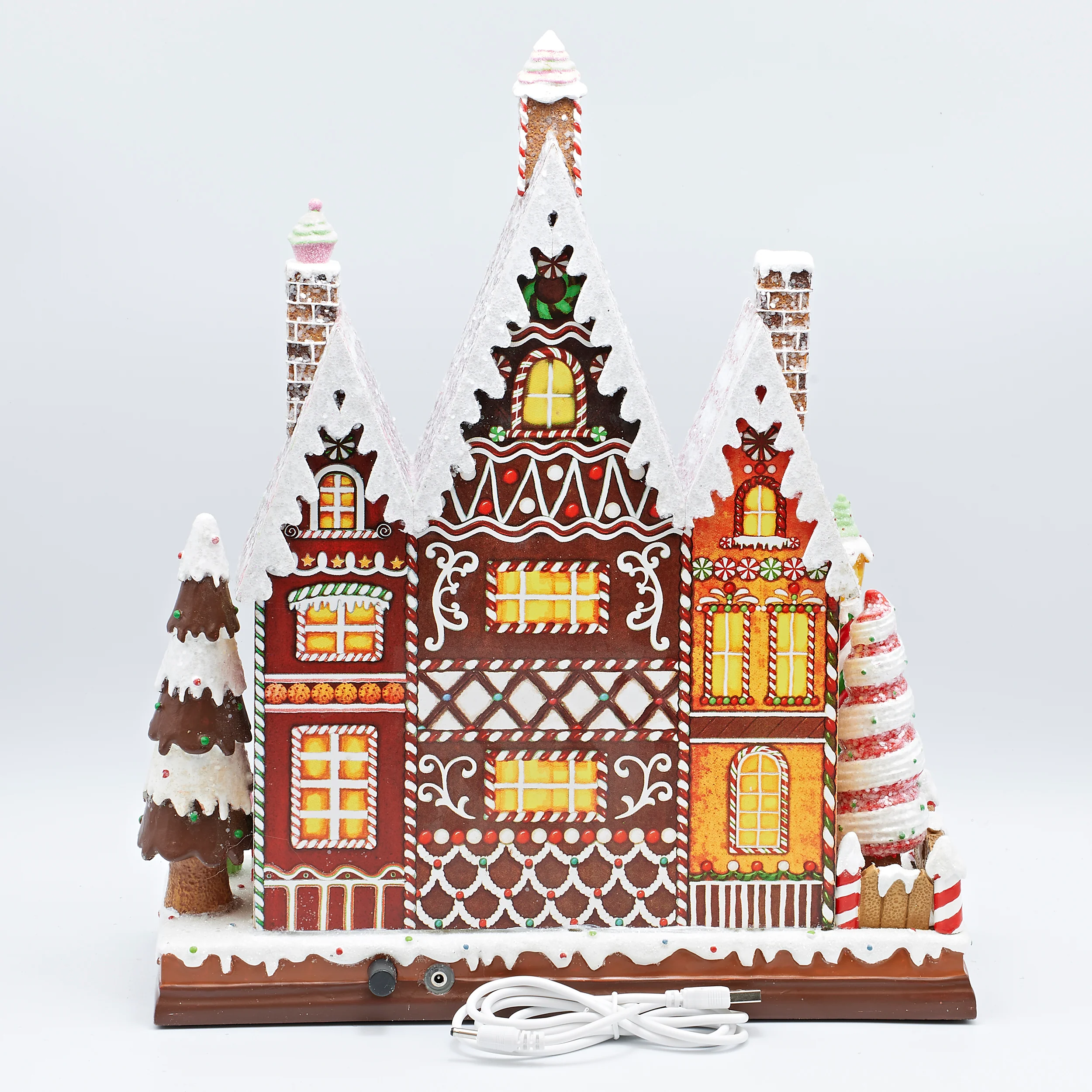 Amusements Lighted Musical Gingerbread Village Shops - Image 3