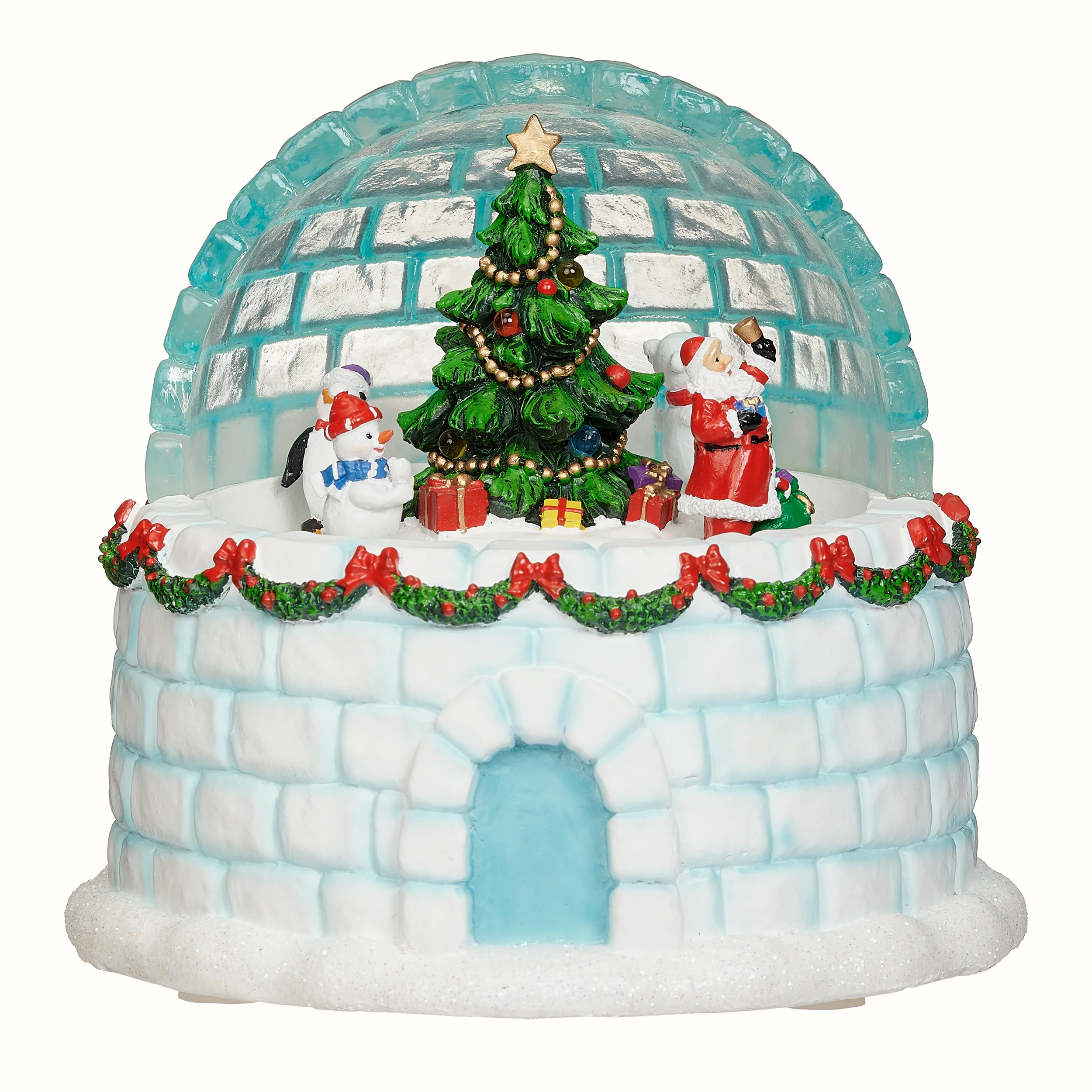 Lighted Musical Igloo with Rotating Holiday Characters - Image 2