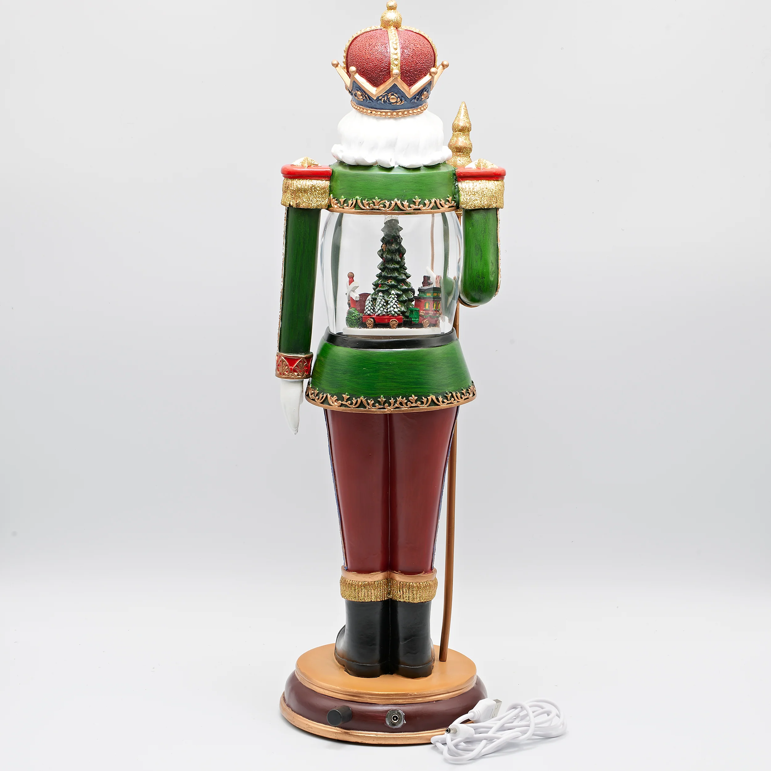 Amusements Lighted Musical Nutcracker with Rotating Train Inside - Image 3