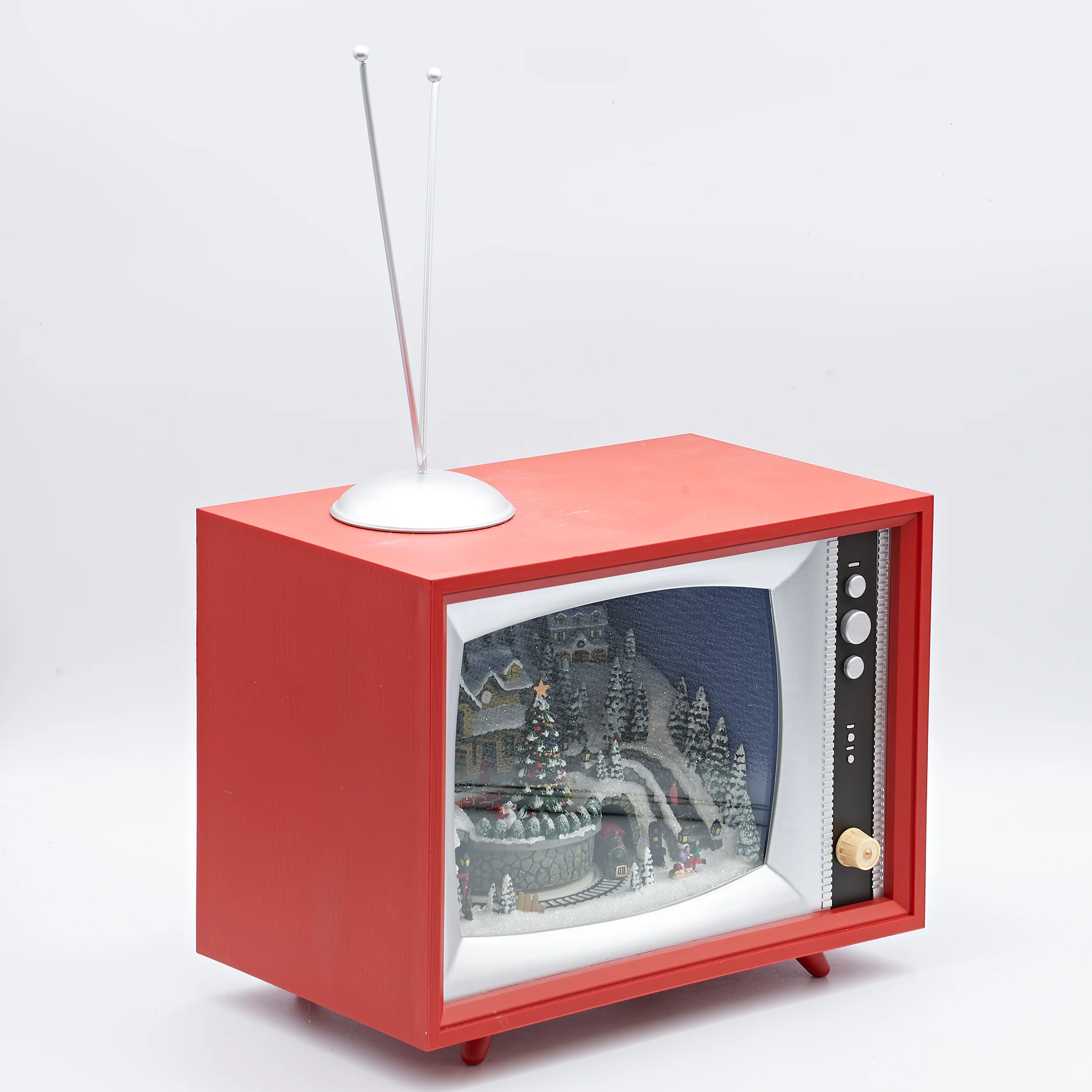 Amusements TV Train Depot with Rotating Train Scene - Image 2