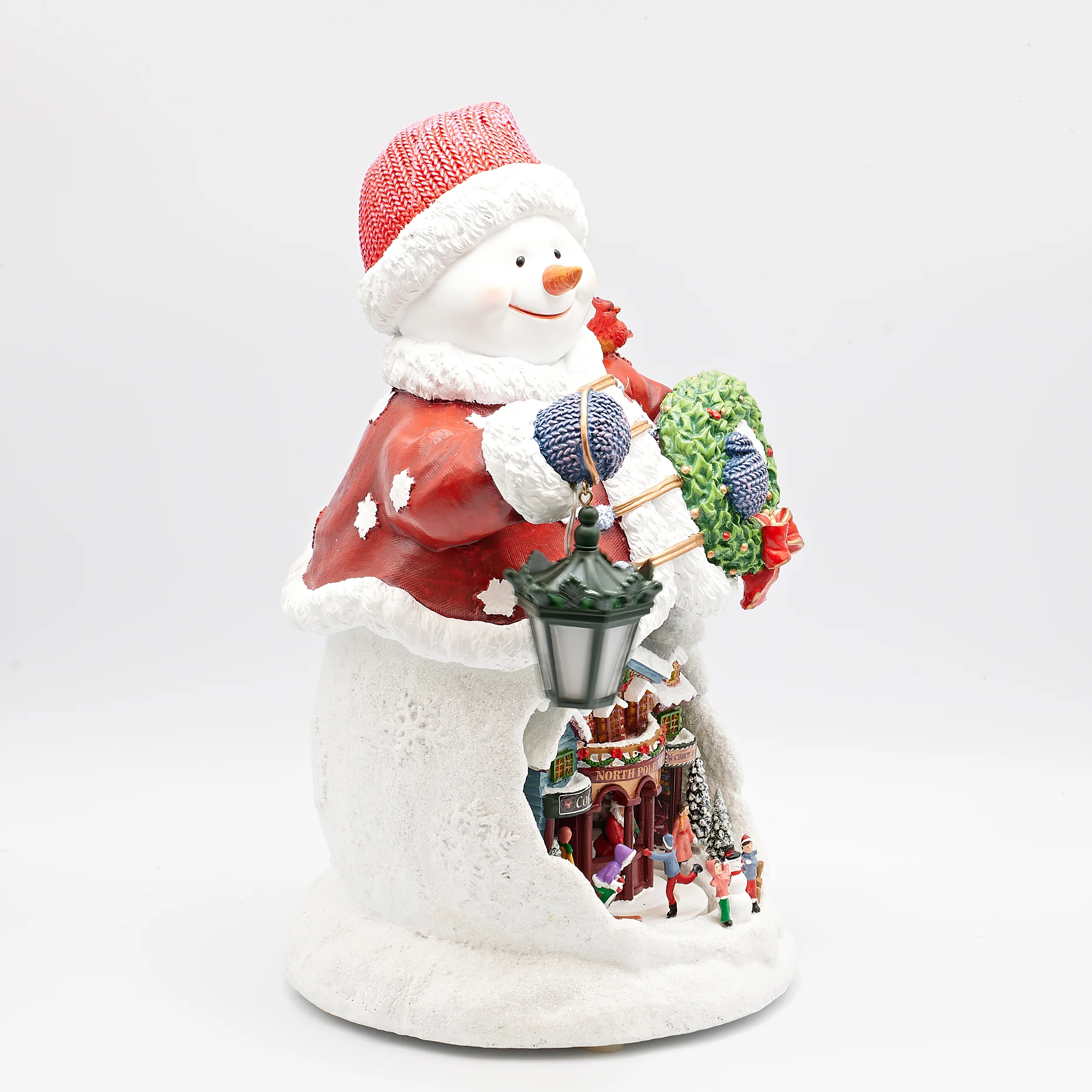 Amusements Lighted Musical Snowman with Rotating Santa's Village - Image 2