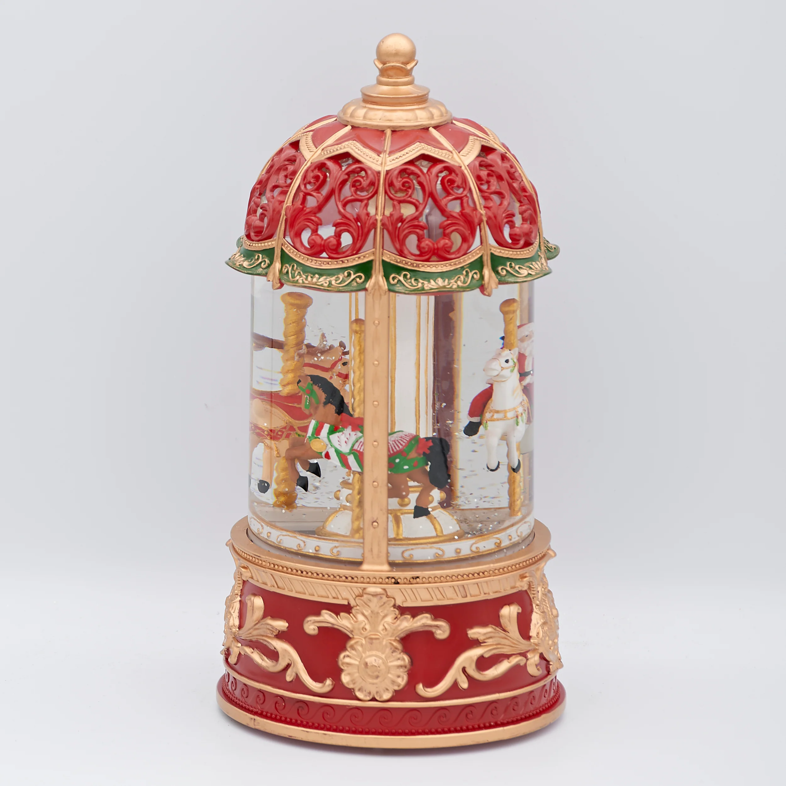 Confetti Lites Lighted Musical Swirl Carousel with Rotating Santa - Image 3