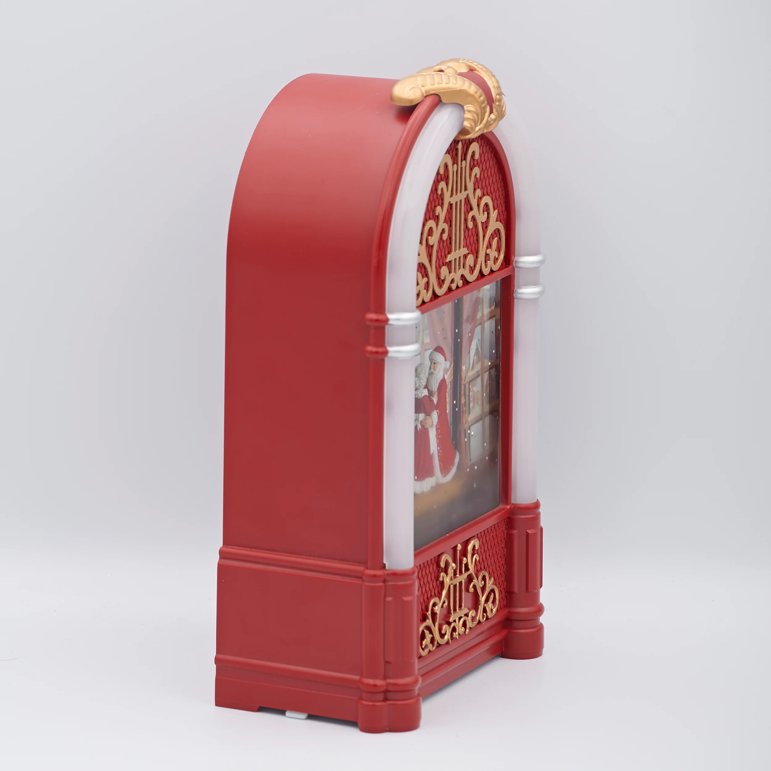 Confetti Lites Lighted Musical Swirl Jukebox with Dancing Santa & Mrs. Claus - Image 2