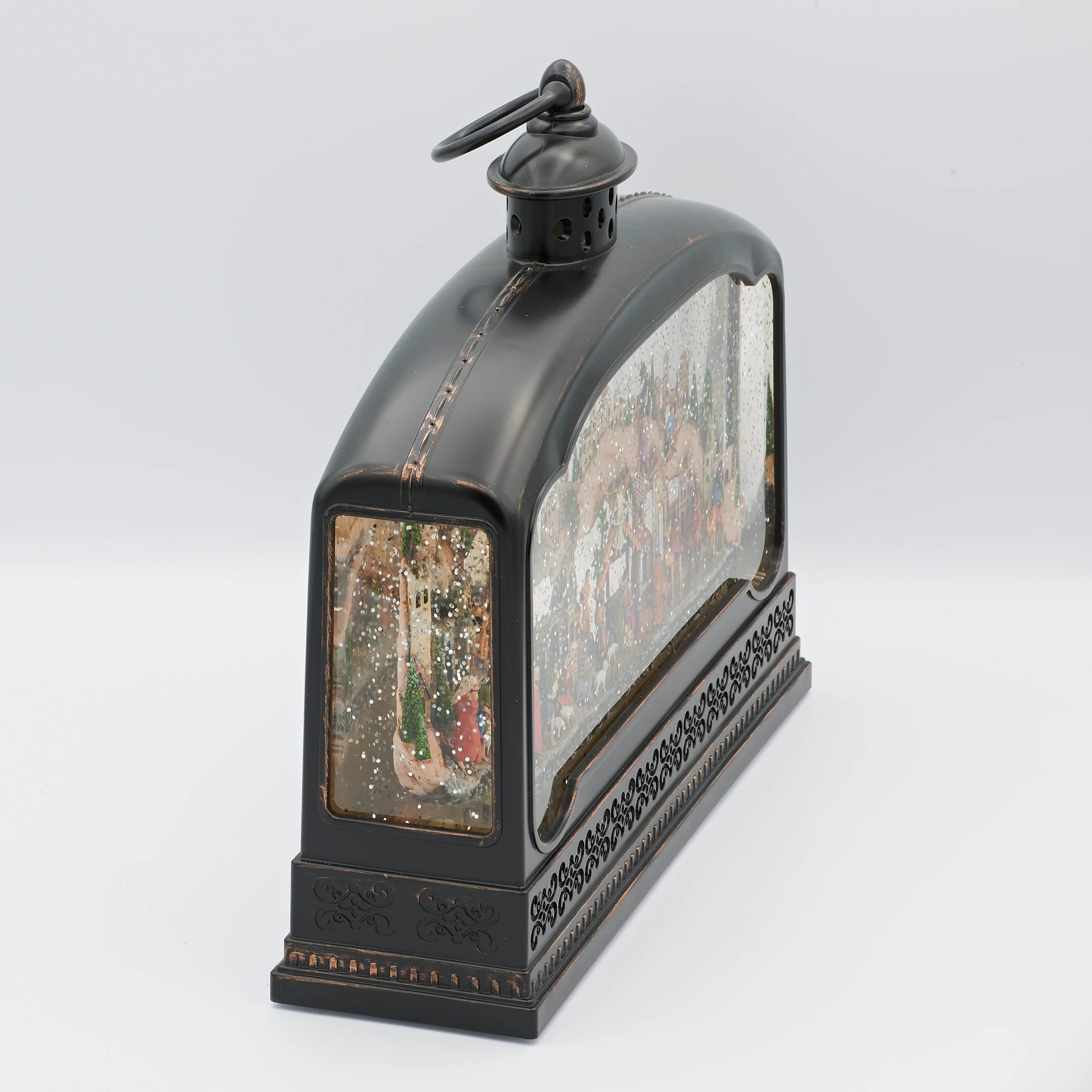 Confetti Lites Lighted Musical Swirl Nativity Village Lantern - Image 3