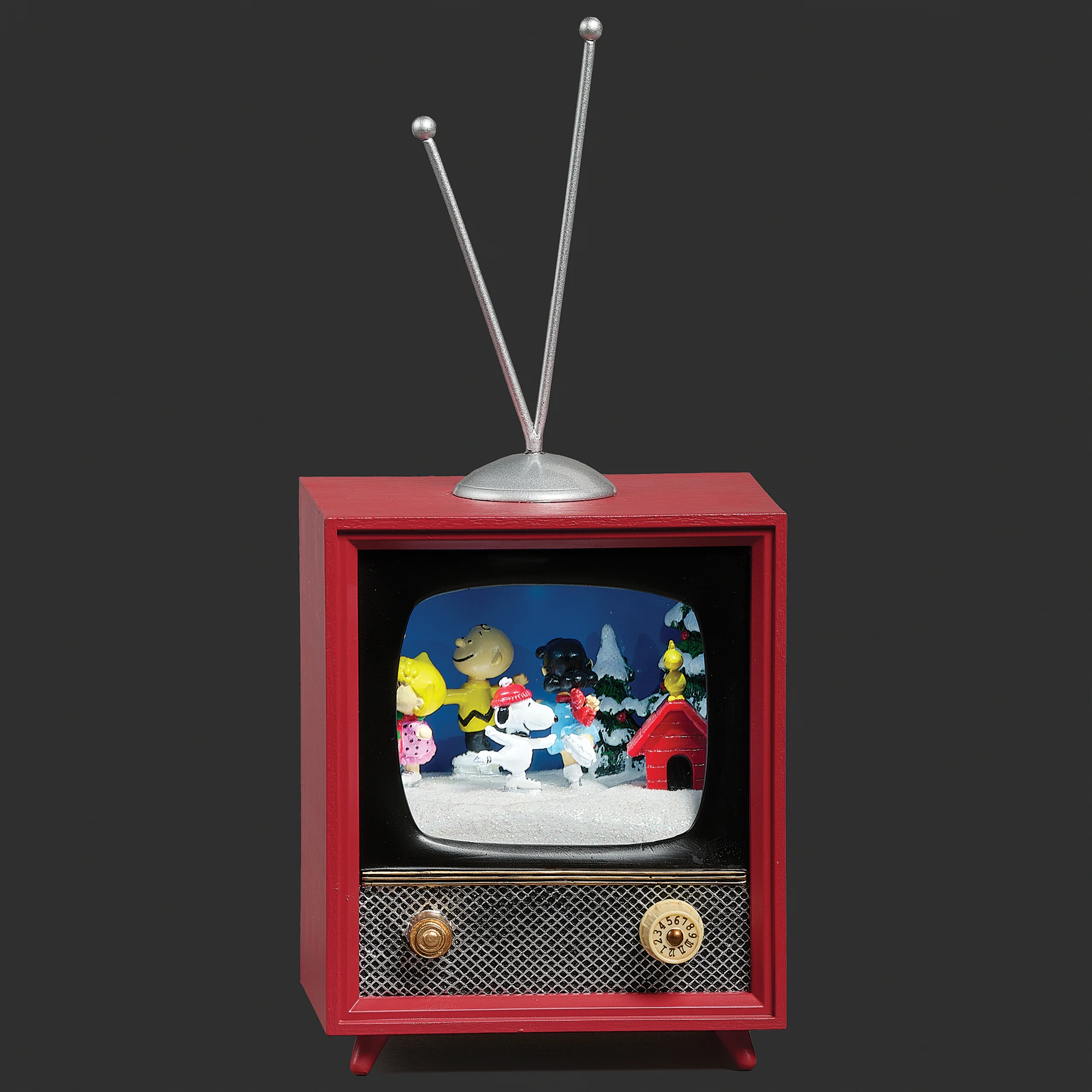 Peanuts Lighted Musical TV with Skating Characters - Amusements
