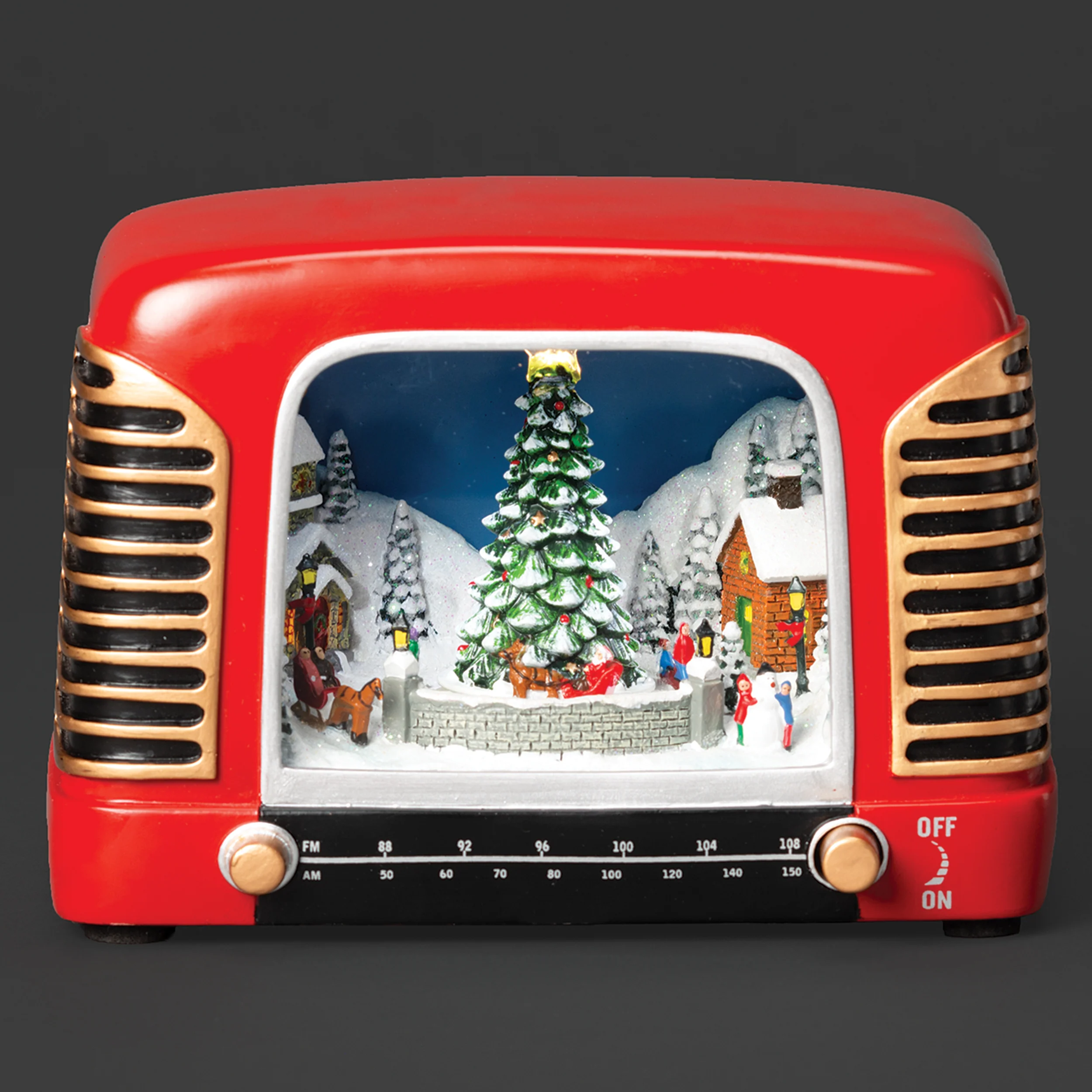 Amusements Lighted Musical Vintage Radio with Rotating Characters