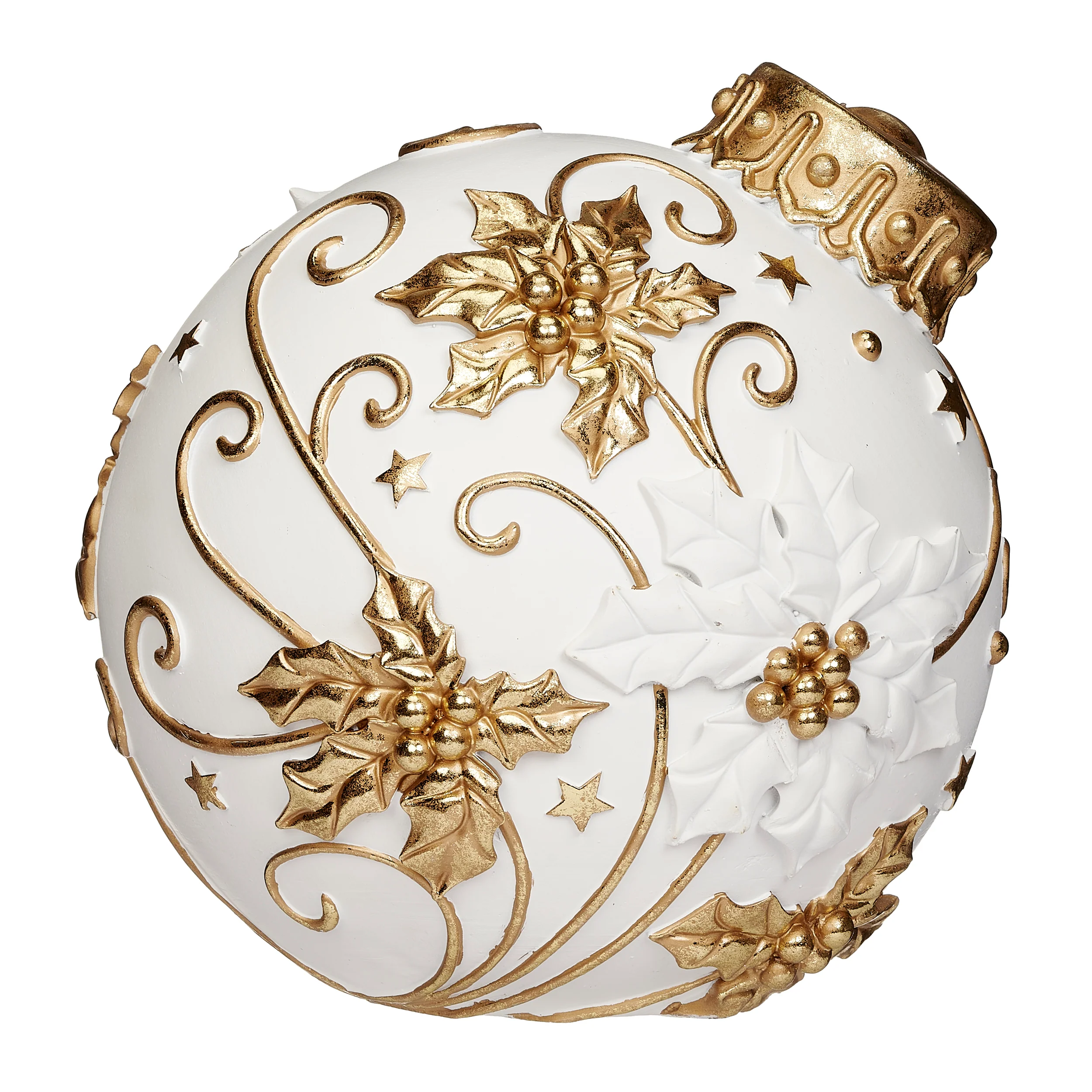 Snowy Village Lighted Ornament with Cardinal Pair - Image 2