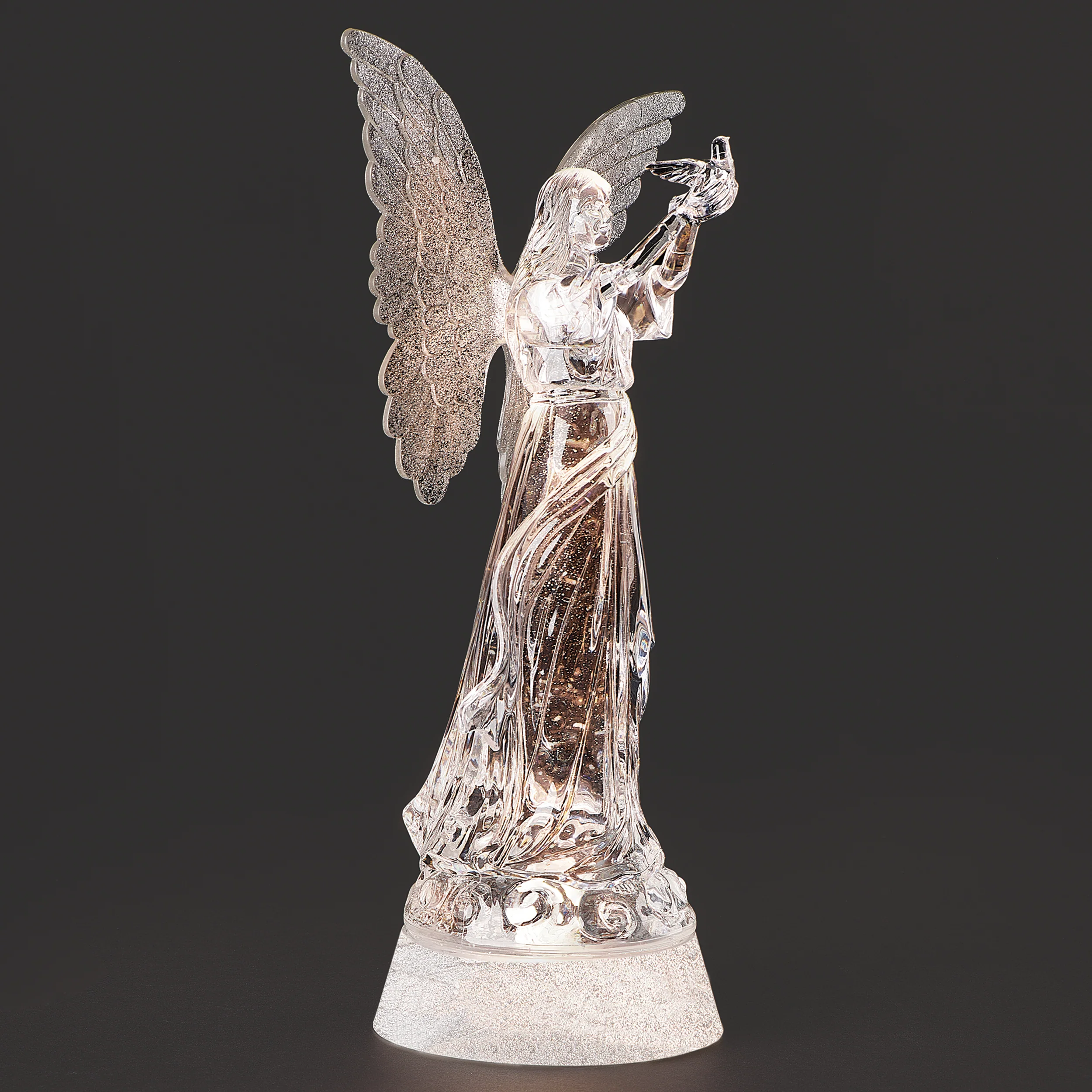 Confetti Lites Lighted Swirl Angel with Dove