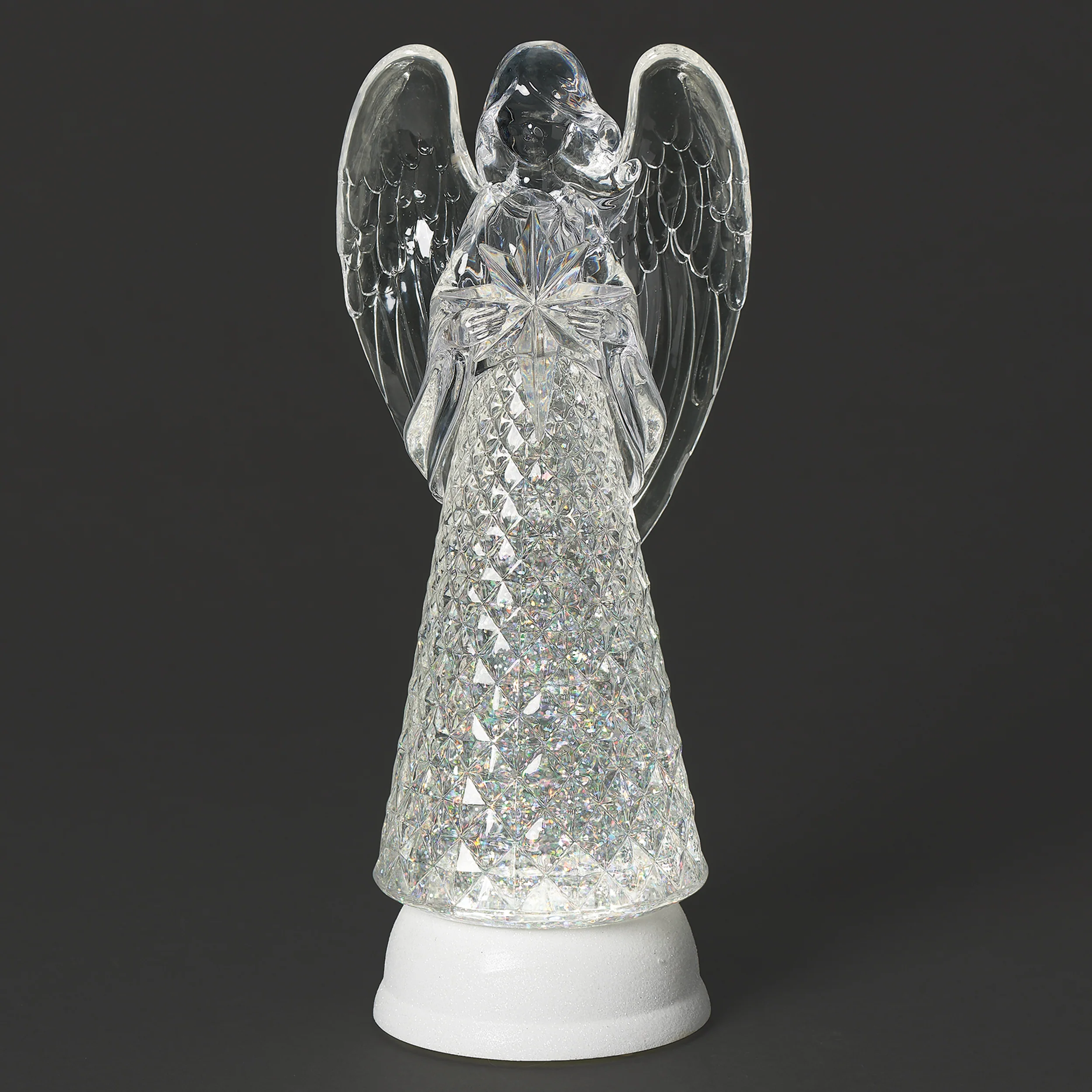 Confetti Lites Lighted Swirl Clear Angel