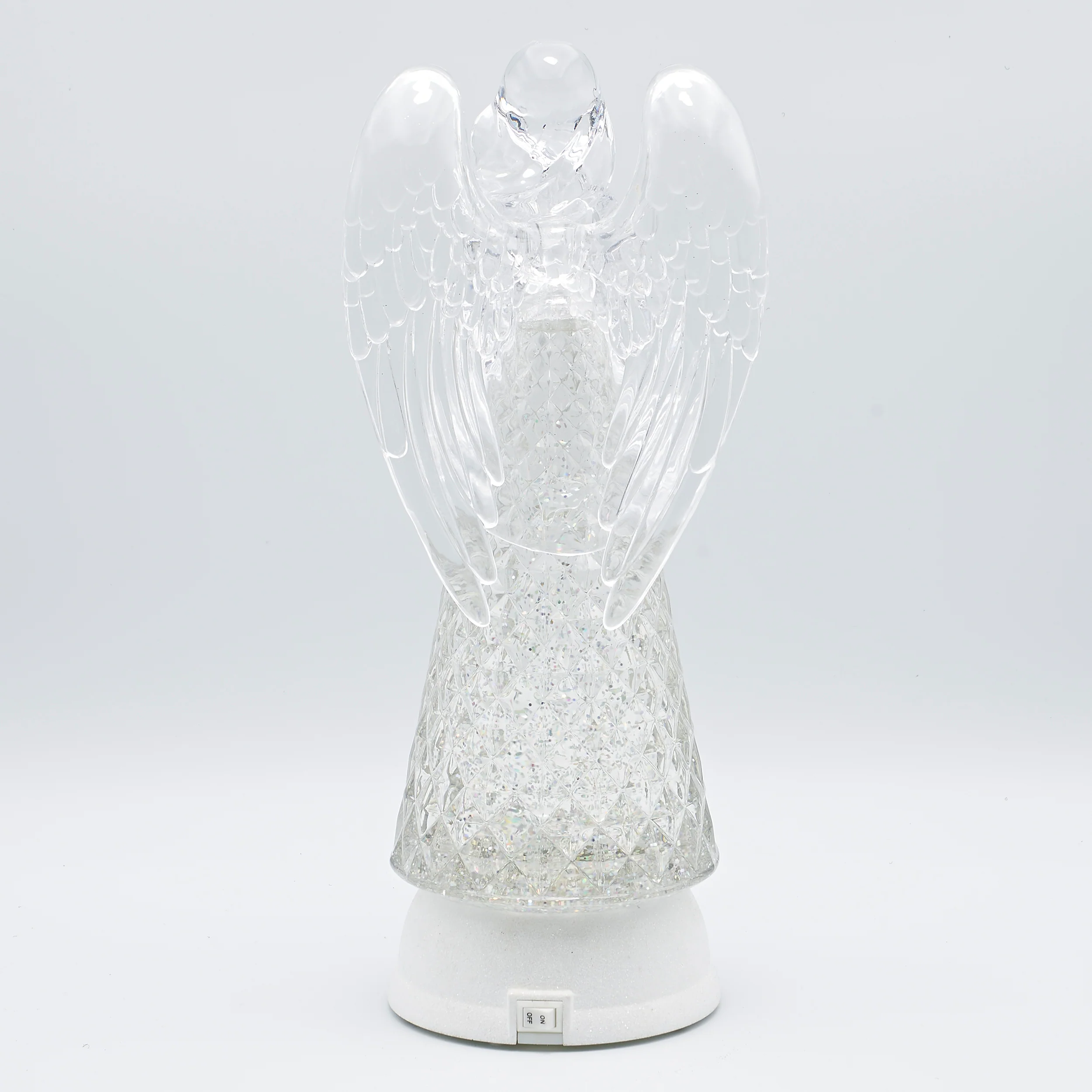 Confetti Lites Lighted Swirl Clear Angel - Image 2