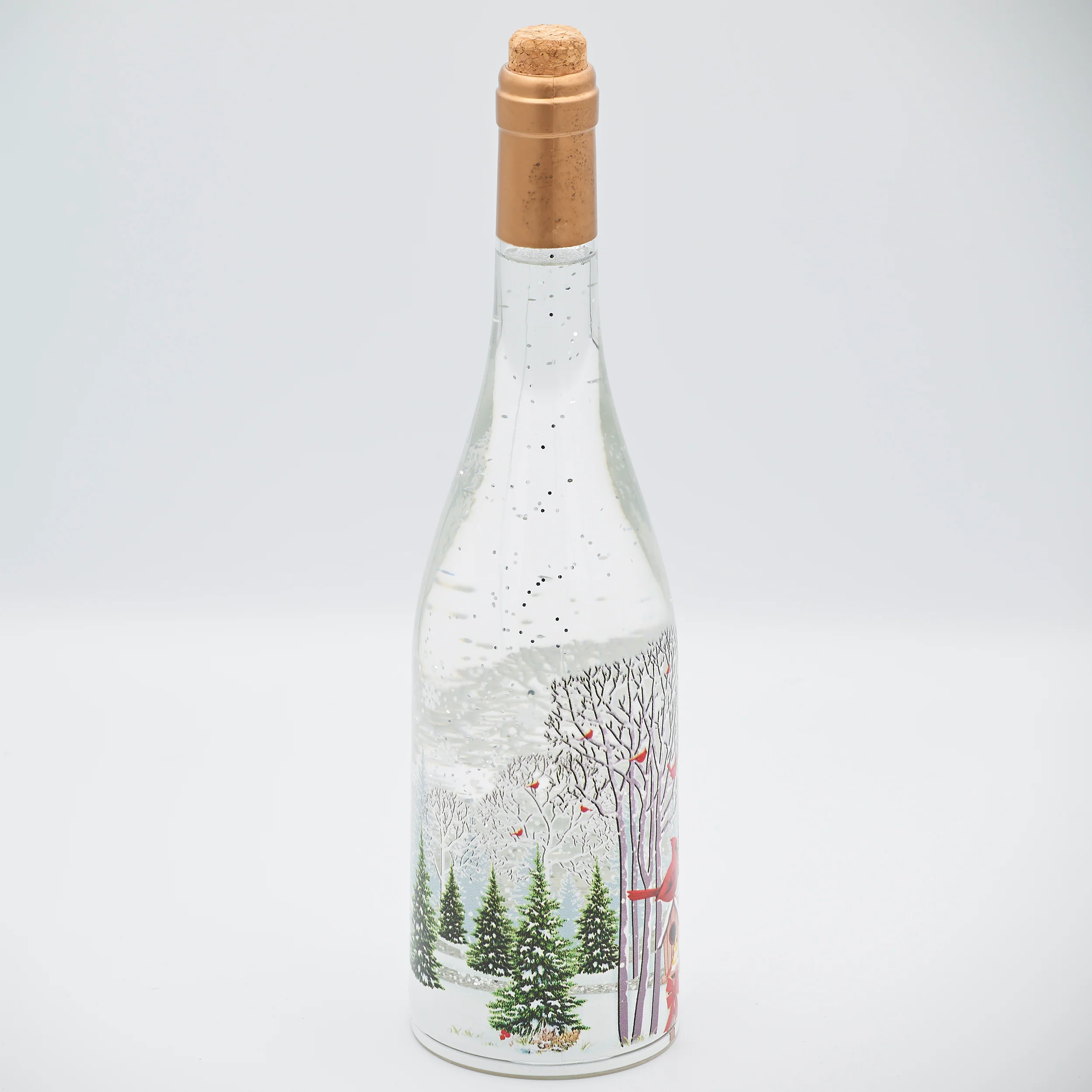 Confetti Lites Lighted Swirl Bottle with Cardinal Decal - Image 2