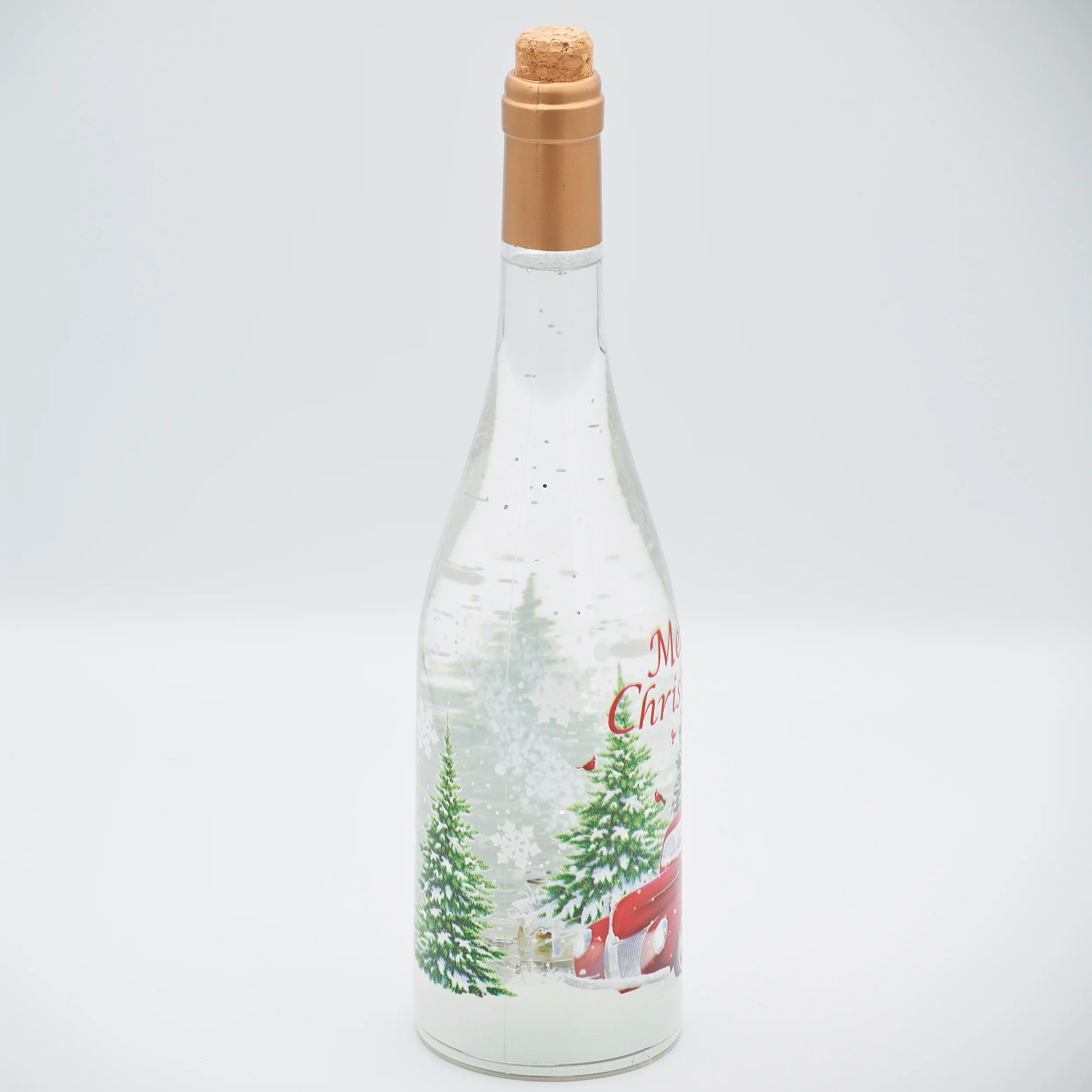 Confetti Lites Lighted Swirl Vintage Red Truck Wine Bottle - Image 3