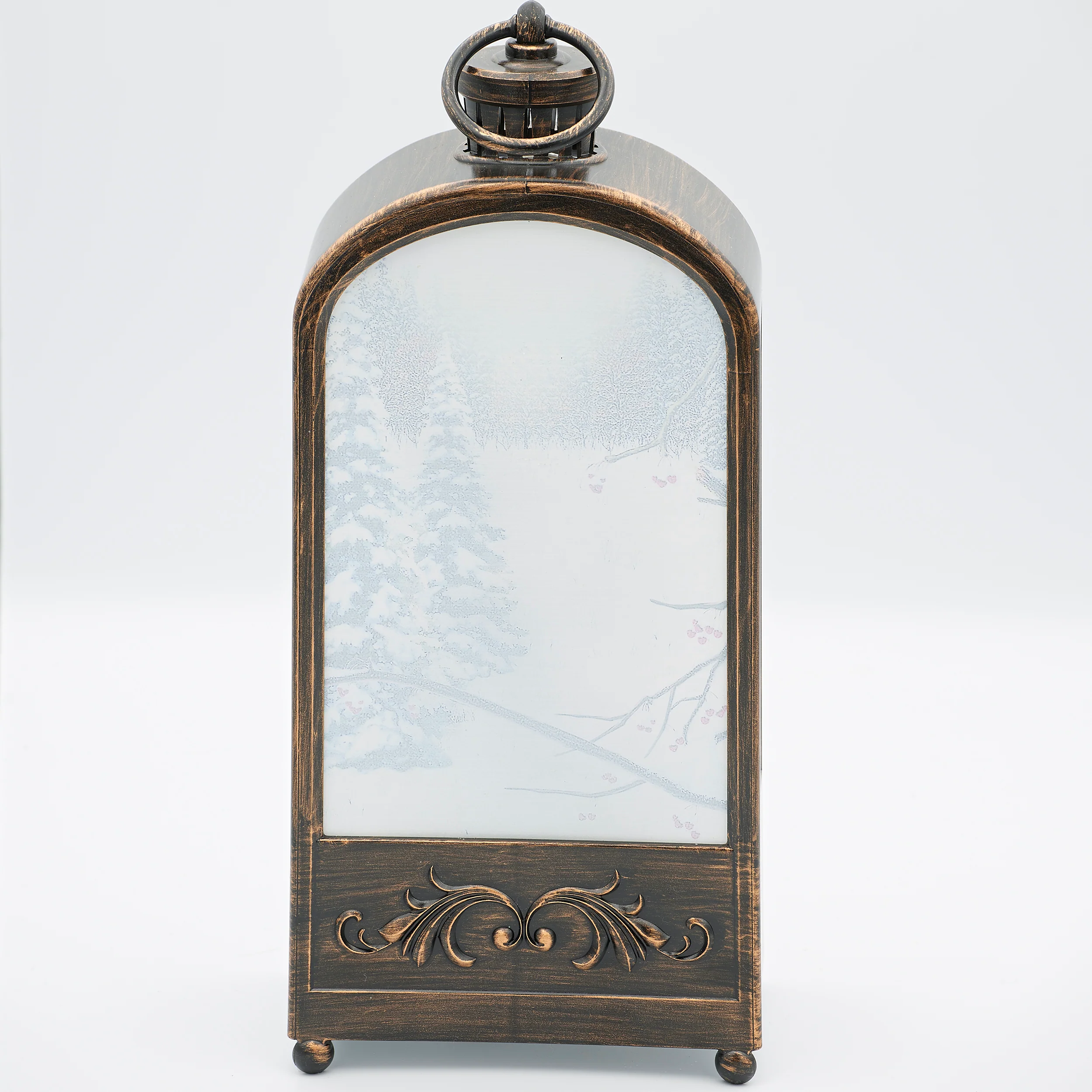 Confetti Lites Lighted Swirl Bronze Arch Lantern with Cardinals - Image 3