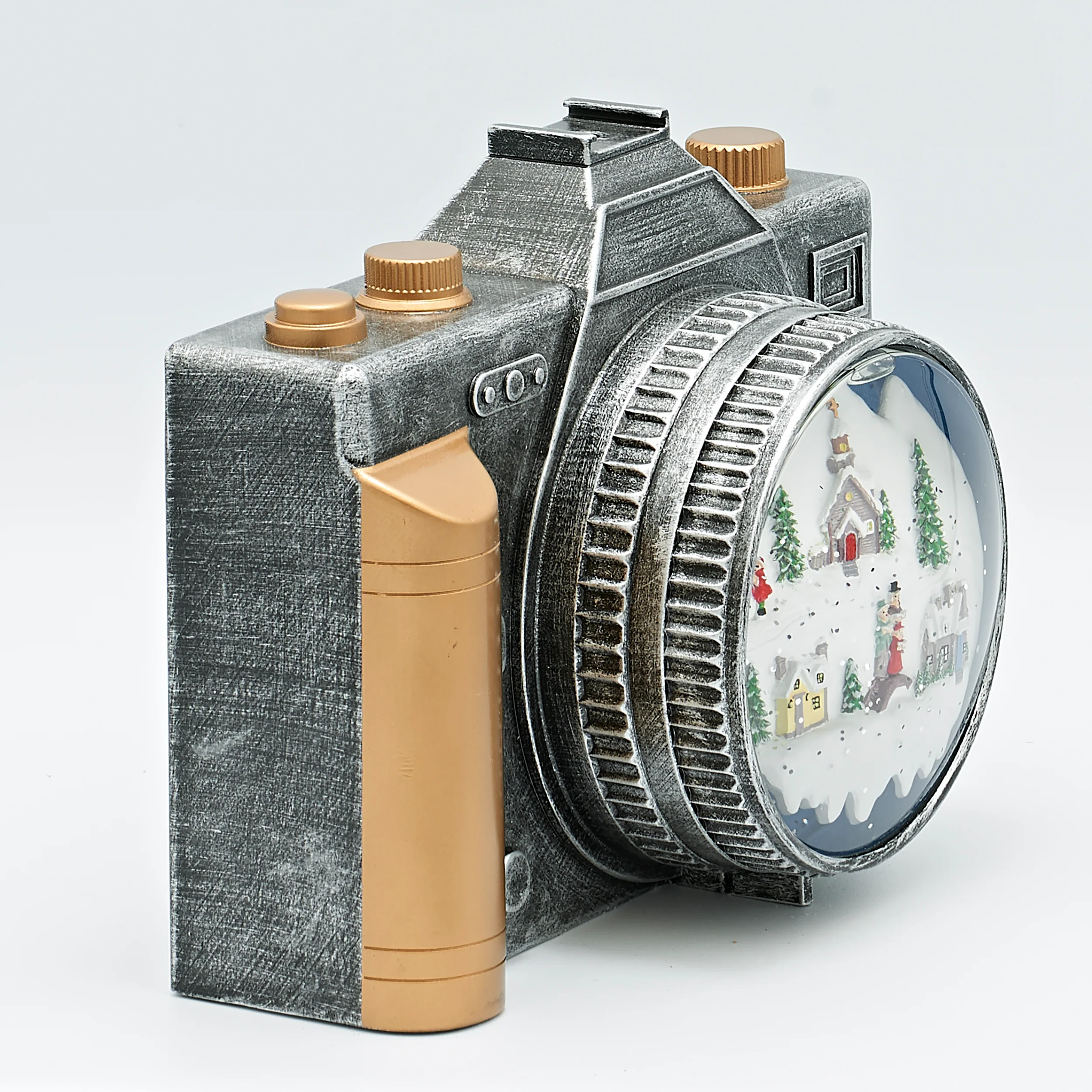 Confetti Lites Lighted Swirl Camera with Snow Village Scene - Image 2