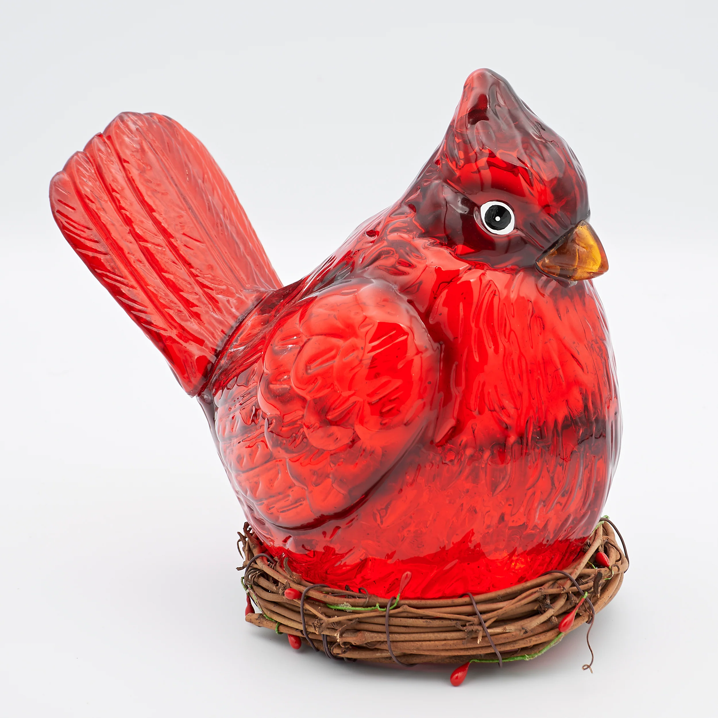 Confetti Lites Lighted Swirl Cardinal in Nest - Image 2