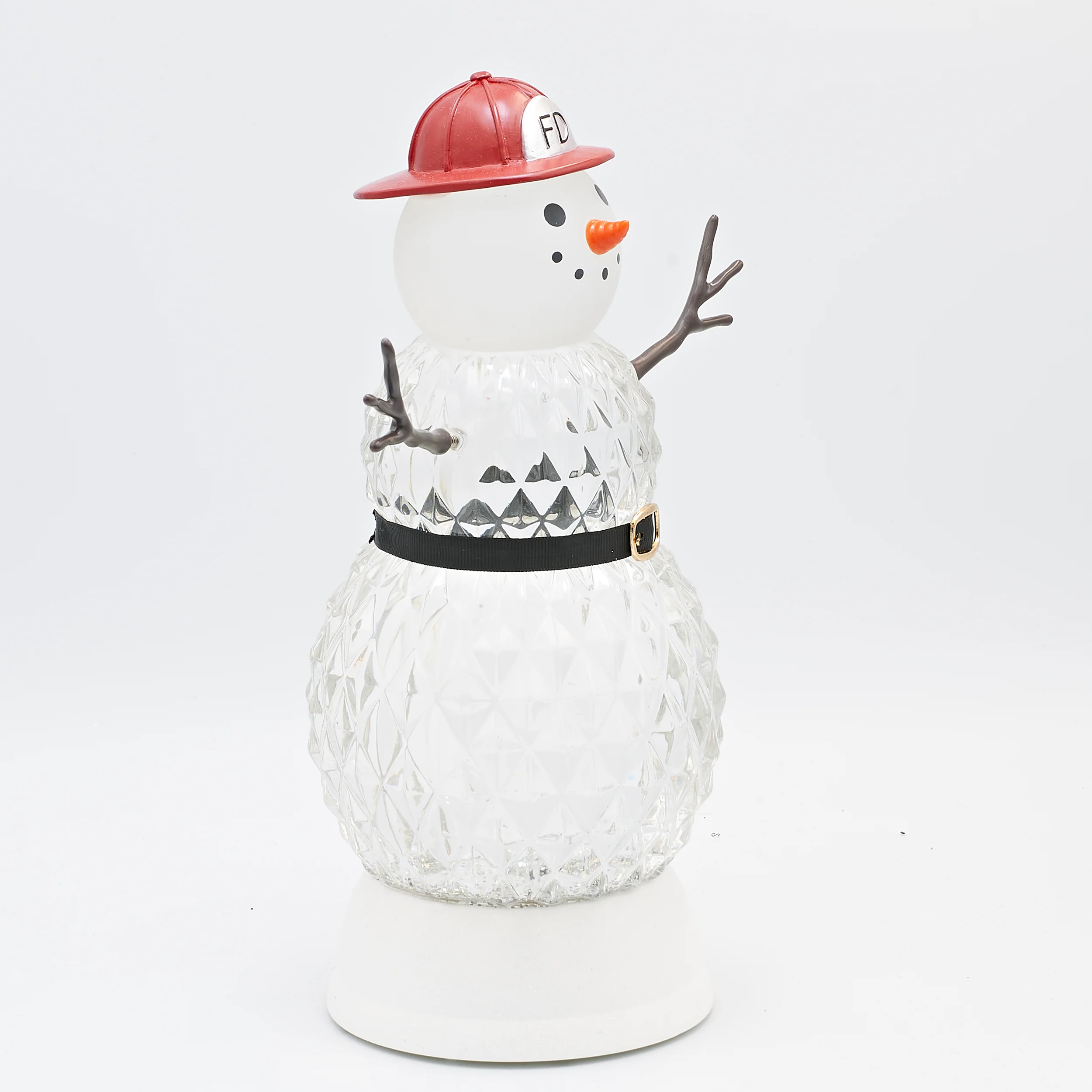 Confetti Lites Lighted Swirl Fireman Snowman - Image 2