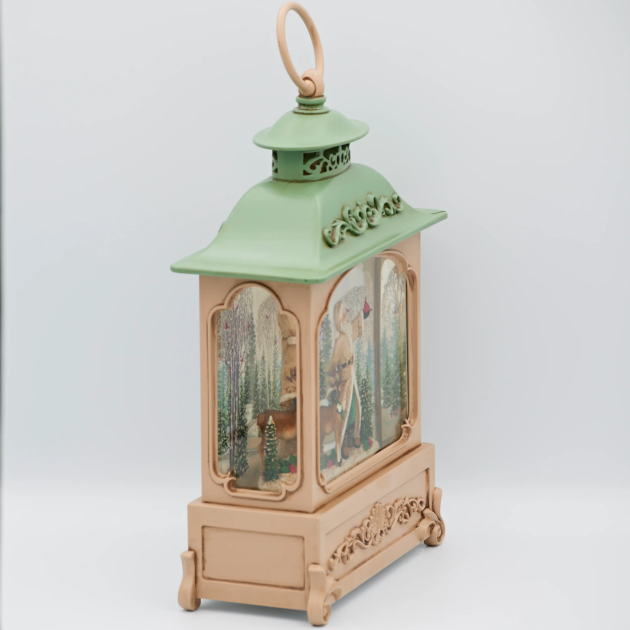 Confetti Lites Lighted Swirl Lantern with Santa & Reindeer - Image 3