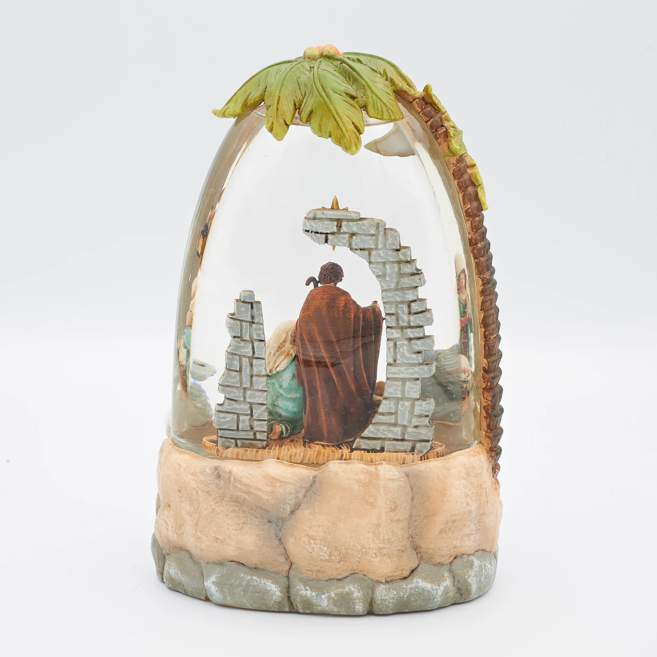 Confetti Lites Lighted Swirl Palm Tree with Holy Family - Image 2