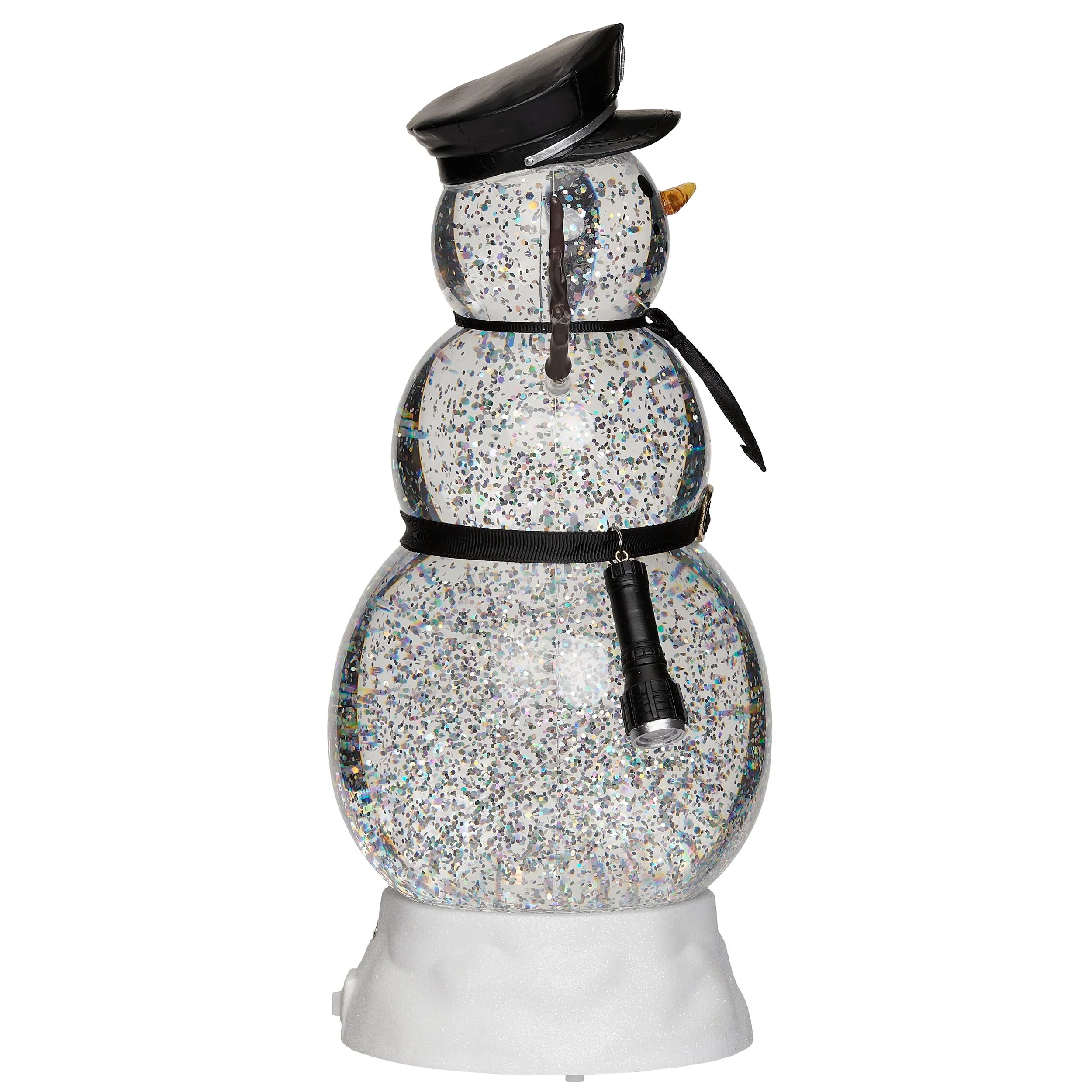 Confetti Lites Lighted Swirl Police Snowman with Hat & Flashlight - Image 3