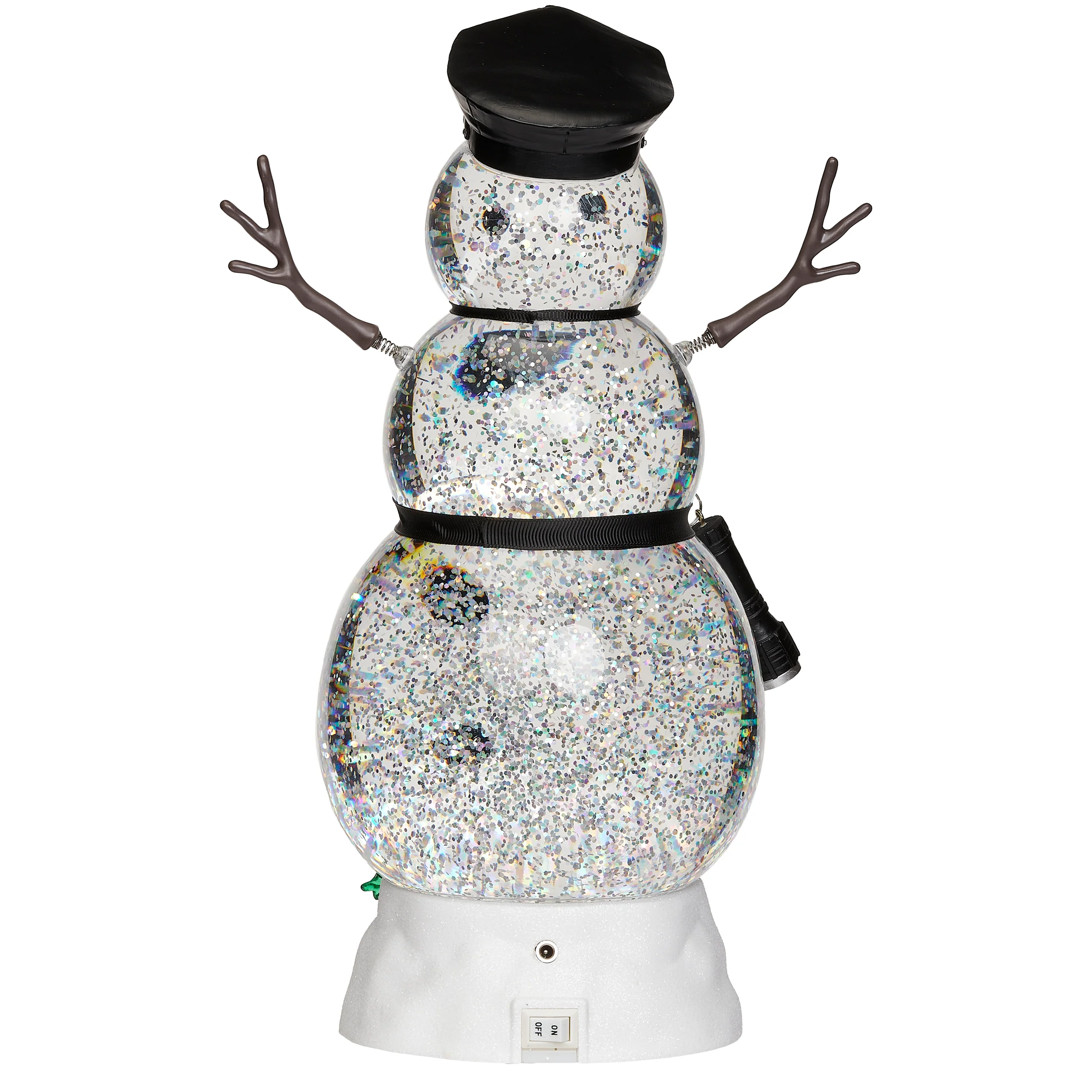 Confetti Lites Lighted Swirl Police Snowman with Hat & Flashlight - Image 4