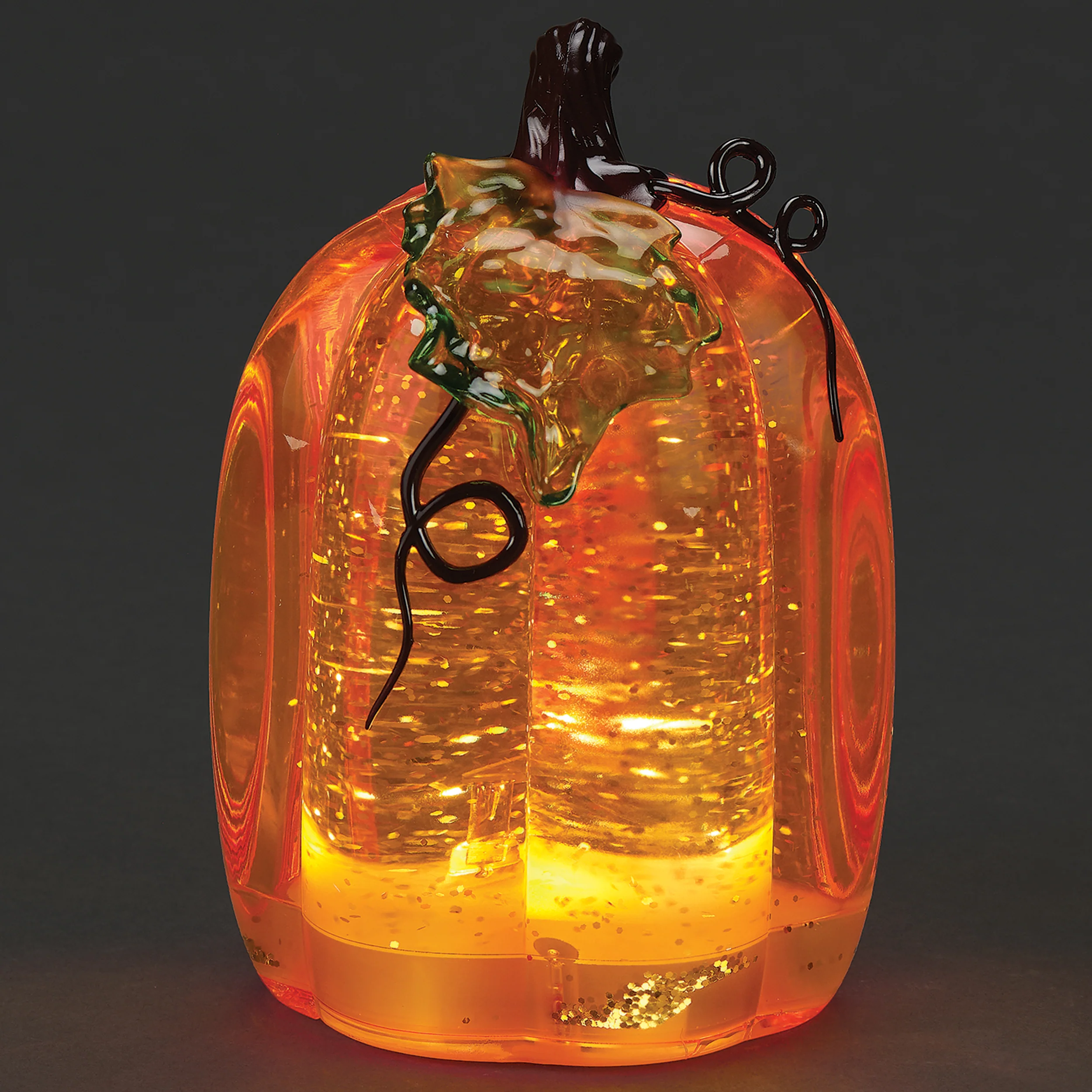 Lighted Swirl Pumpkin