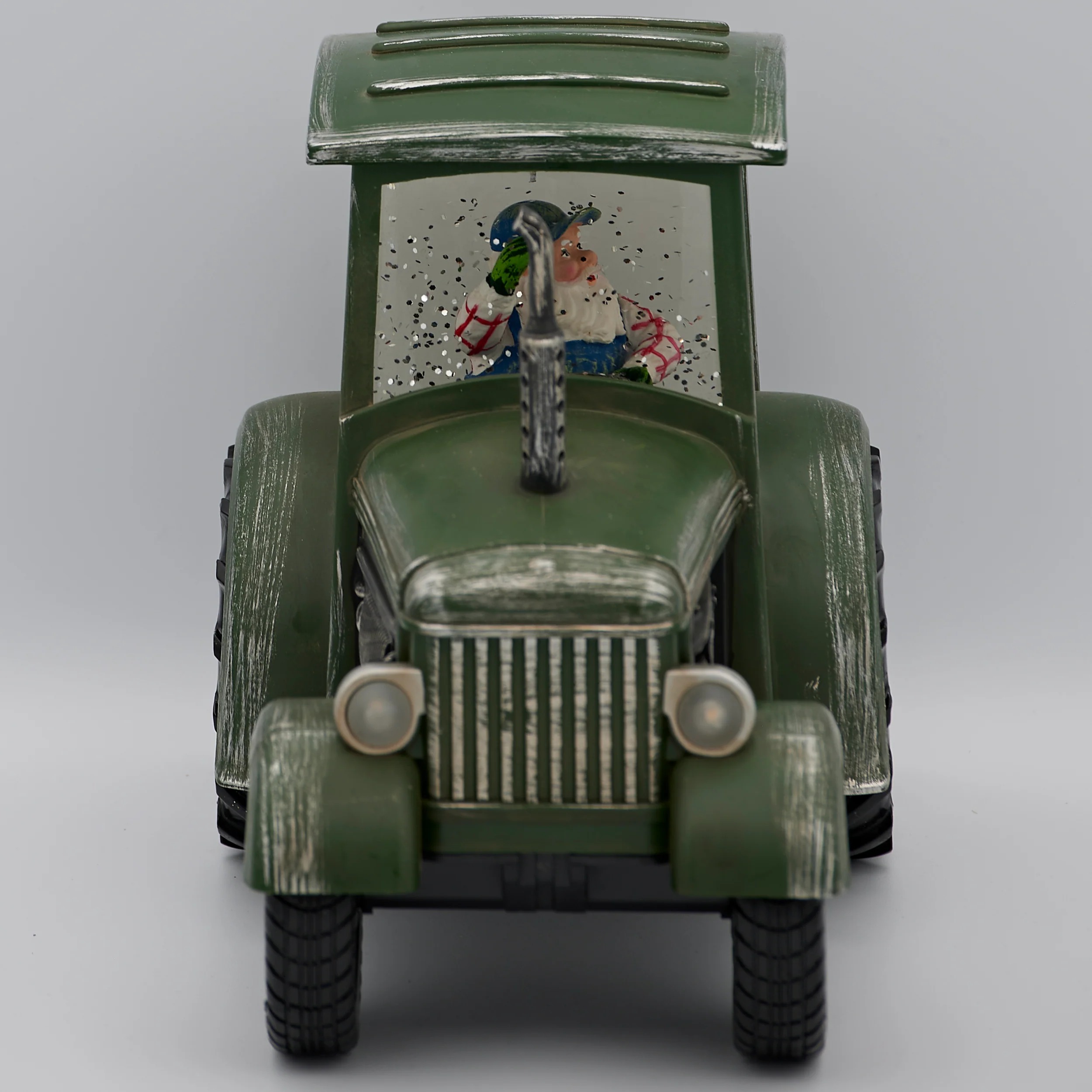 Confetti Lites Lighted Swirl Tractor with Farmer Santa - Image 2