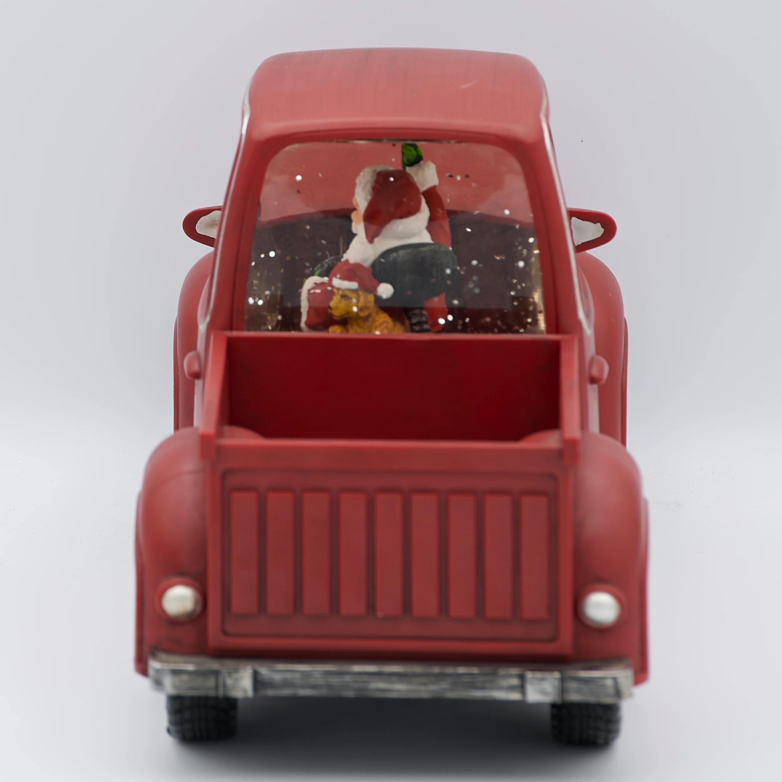 Confetti Lites Lighted Swirl Vintage Red Truck with Santa & Puppy - Image 2