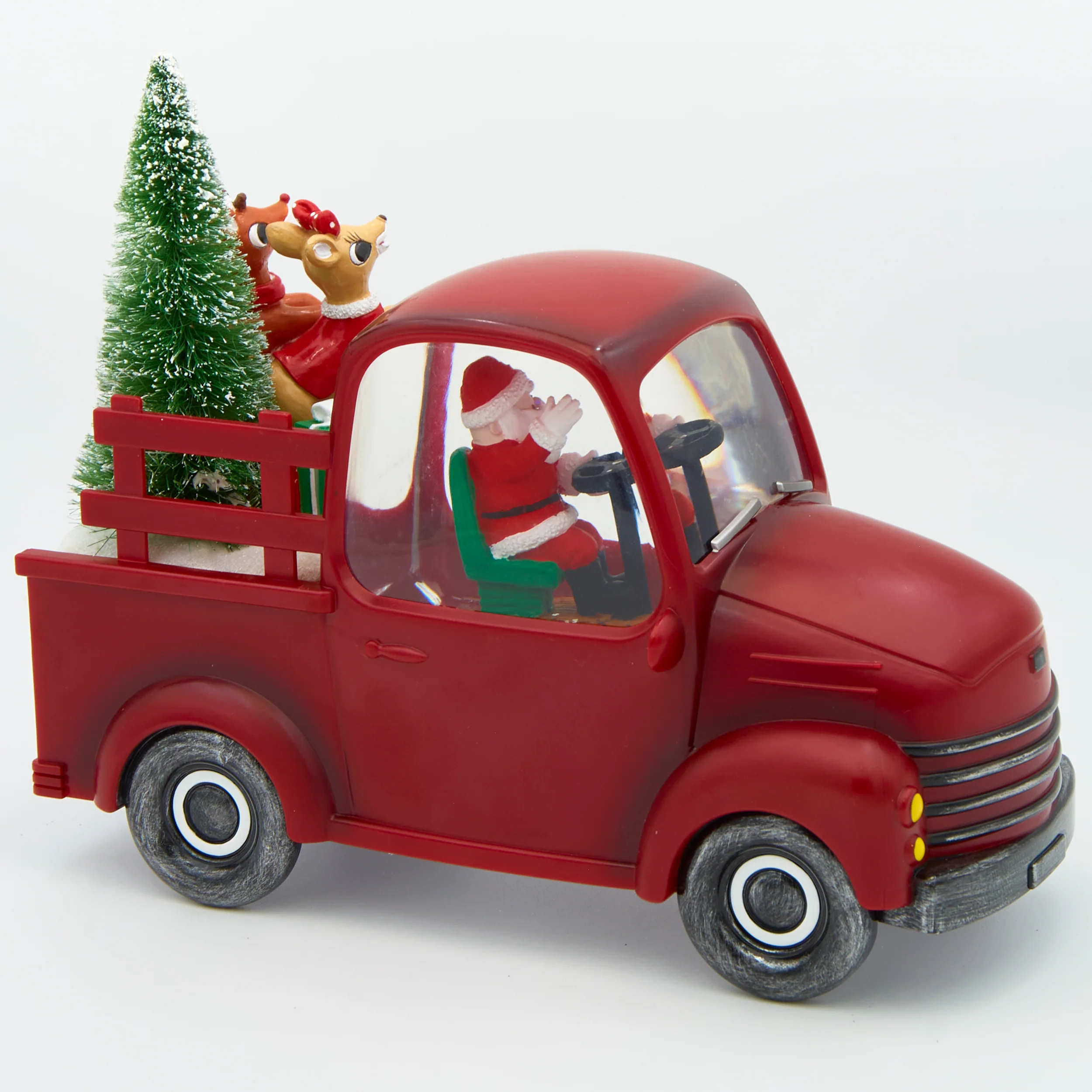 Rudolph Lighted Swirl Santa with Red Truck Confetti Lites - Image 2
