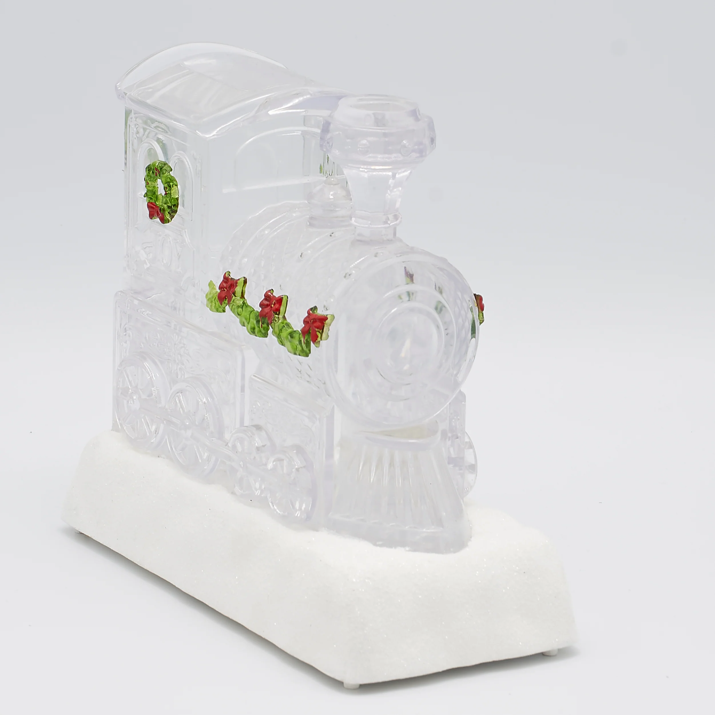 Confetti Lites Lighted Swirl Small Clear Christmas Train Engine - Image 2