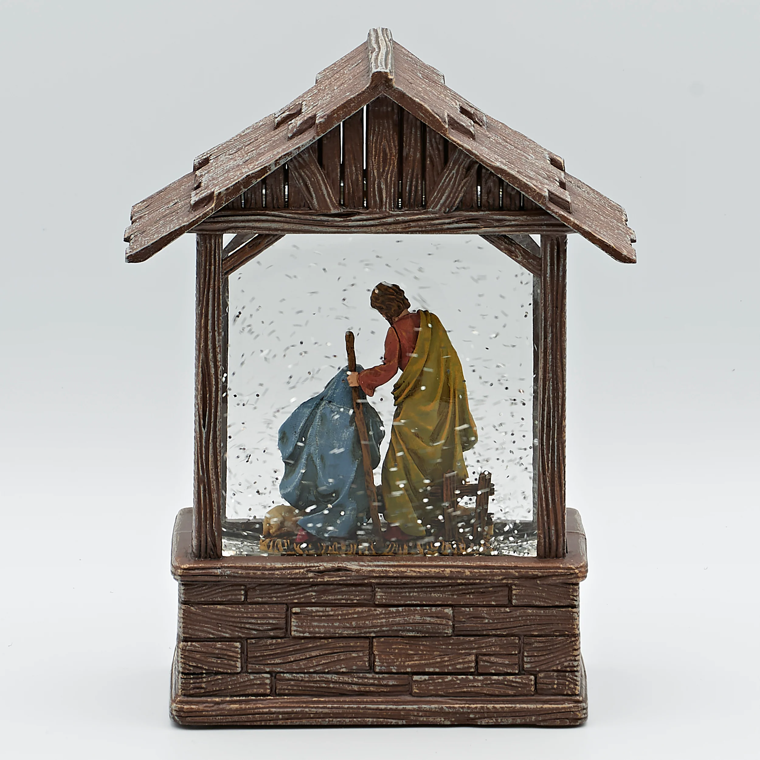 Confetti Lites Lighted Swirl Nativity Stable with Holy Family - Image 3