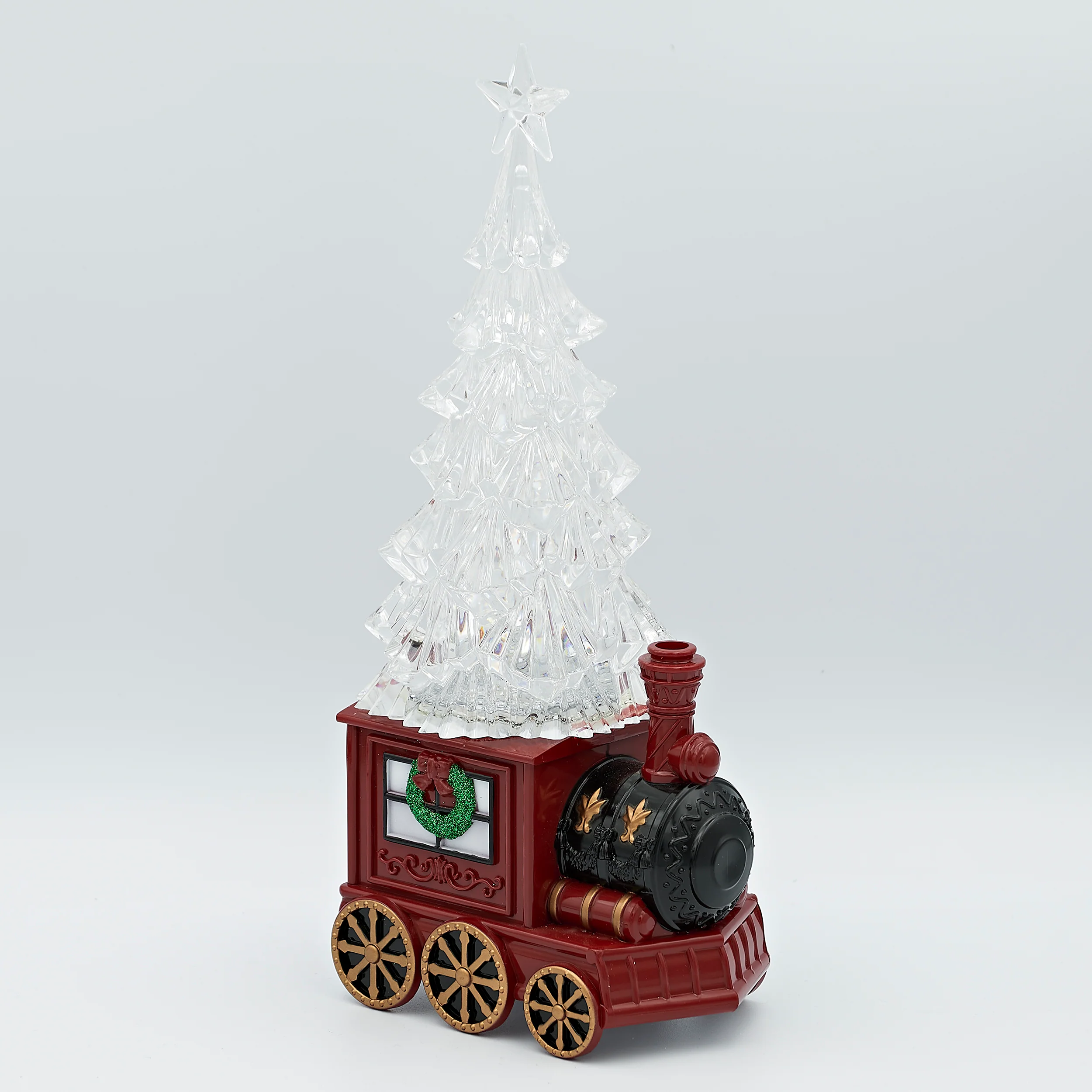 Confetti Lites Lighted Swirl Train with Clear Tree on Top - Image 3