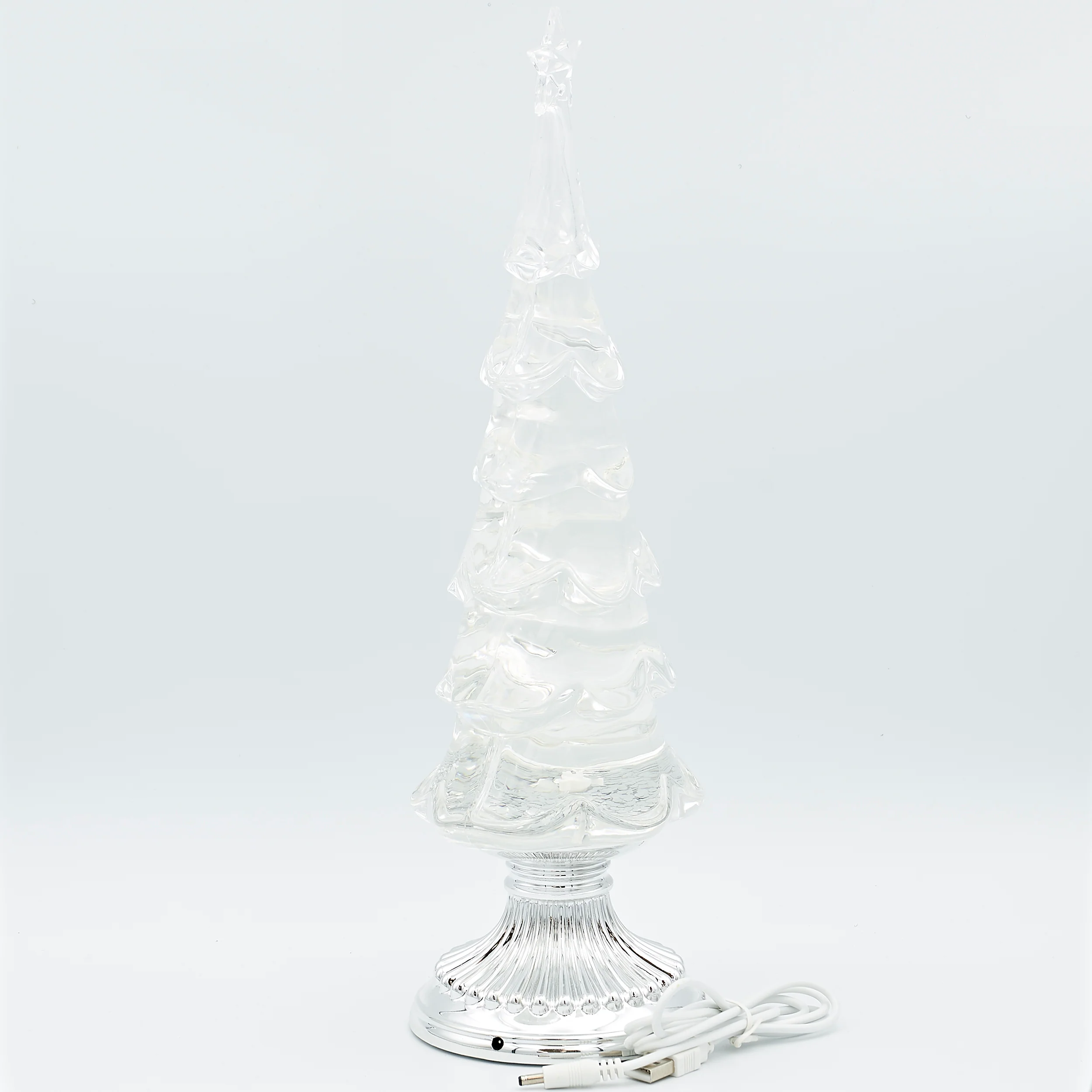 Confetti Lites Lighted Swirl 6 Tier Tree with Large Glitter - Image 3